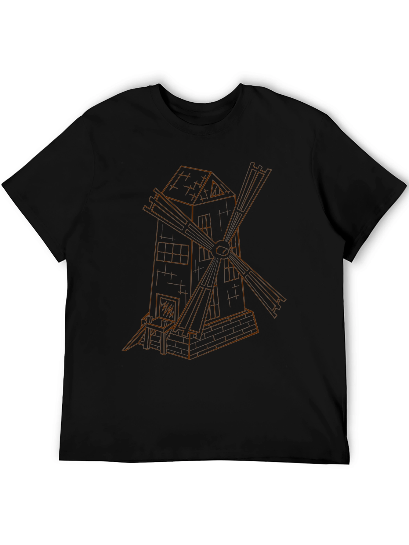 Windmill Graphic Black T-Shirt