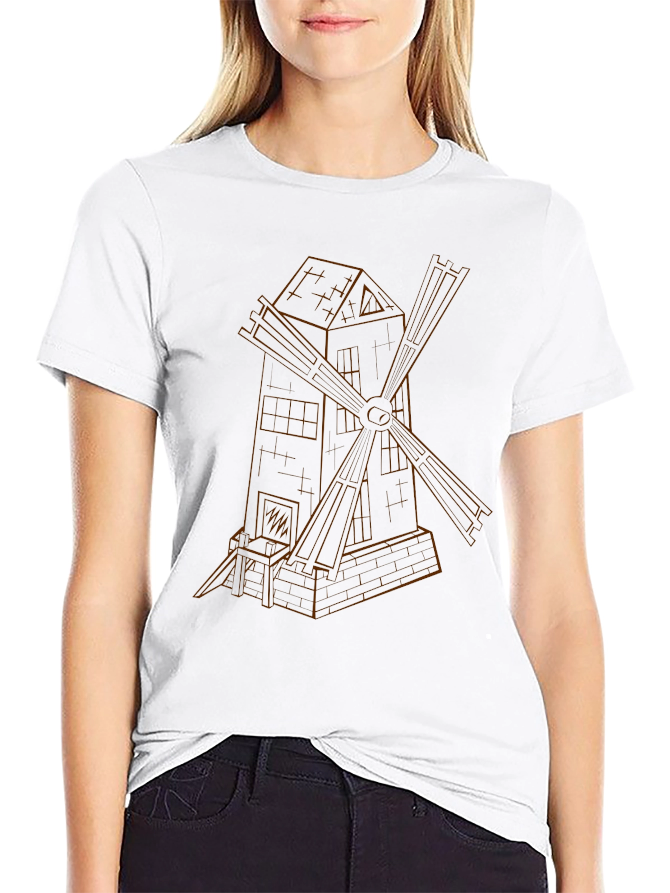 Windmill Graphic Black T-Shirt