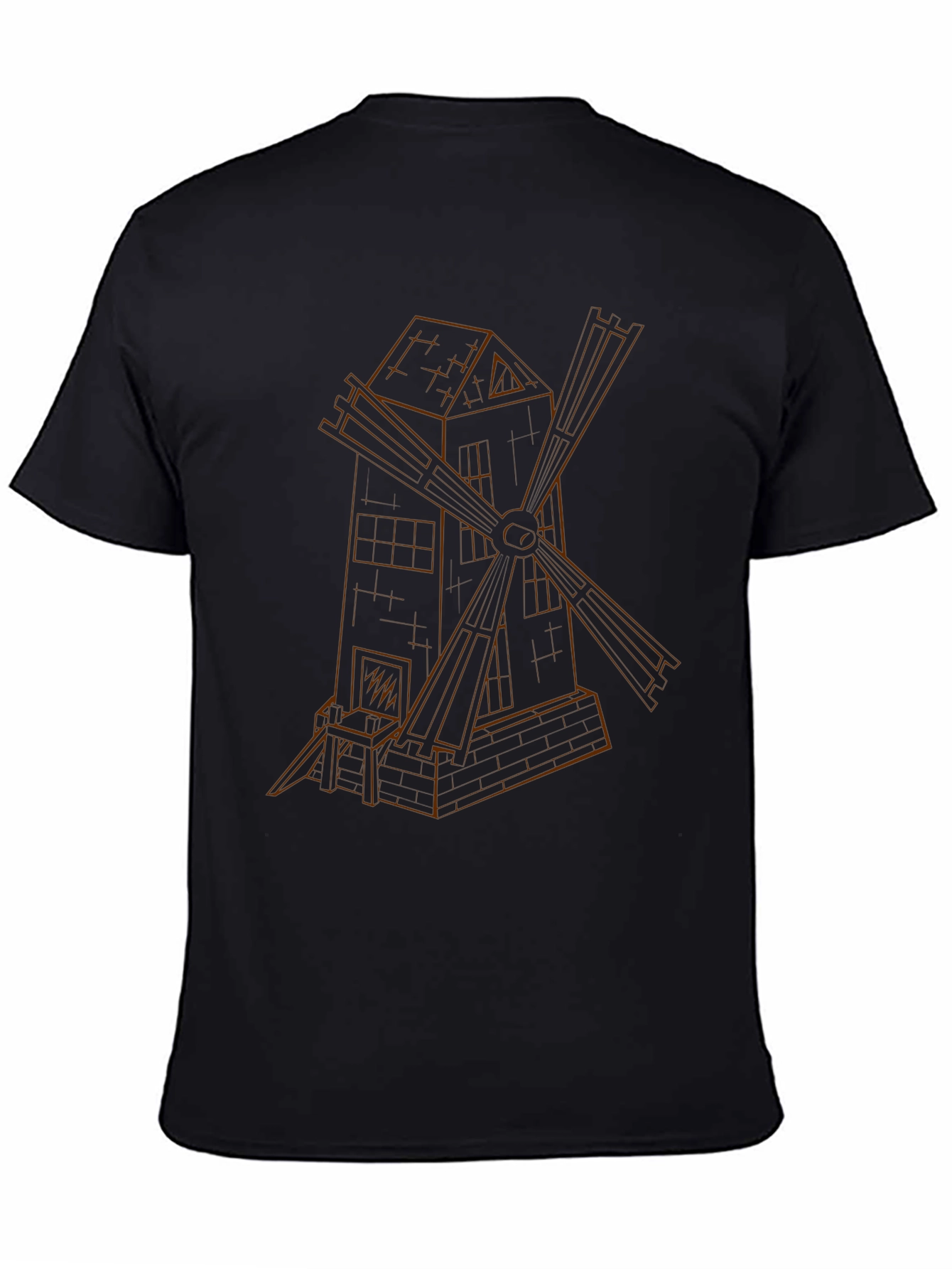 Windmill Graphic Black T-Shirt