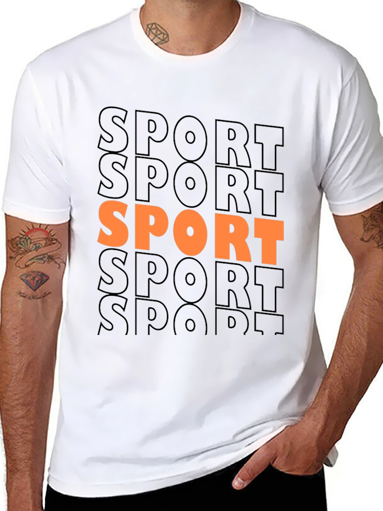 Sport Graphic Print Crew Neck T-Shirt