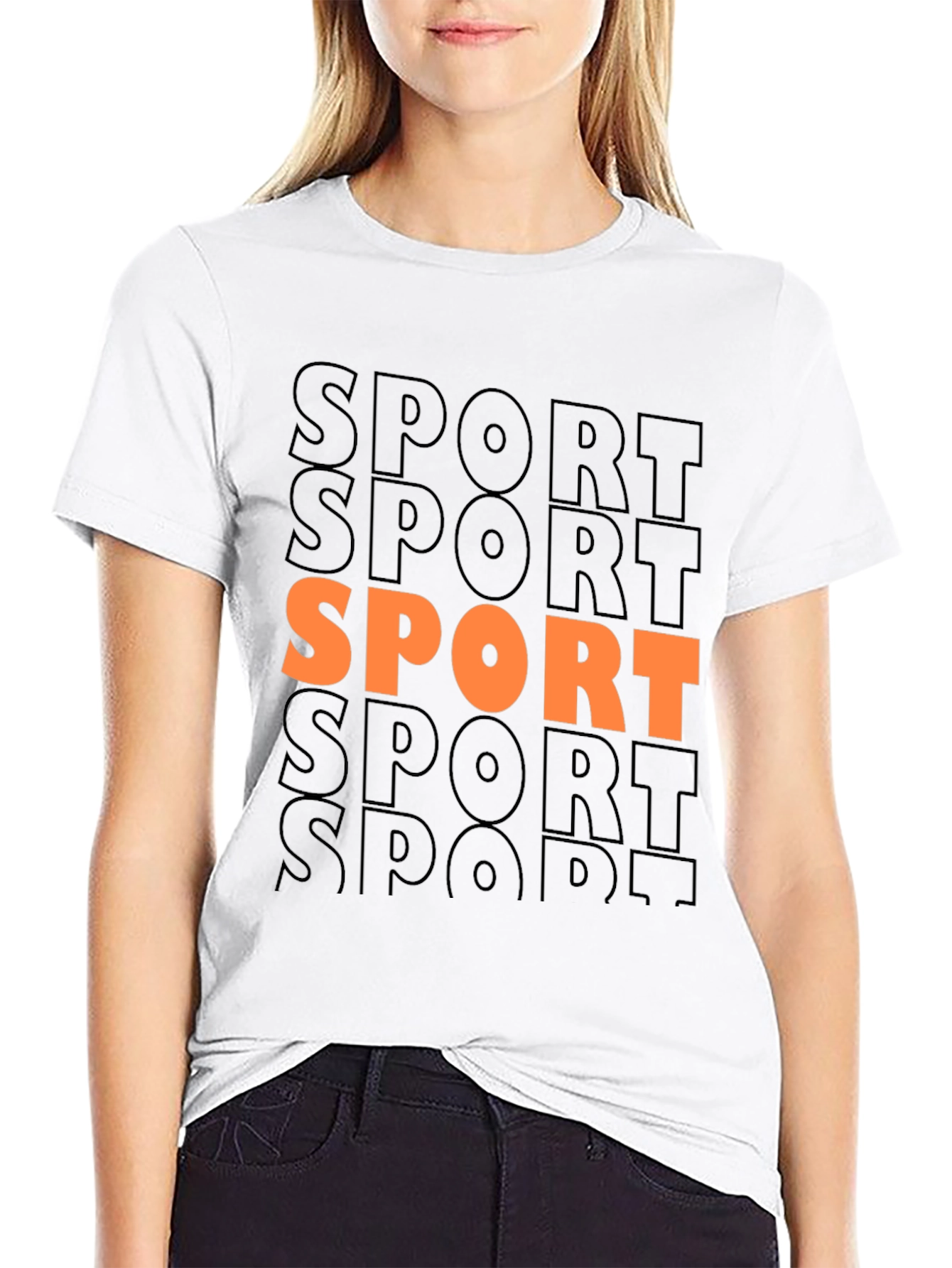 Sport Graphic Print Crew Neck T-Shirt