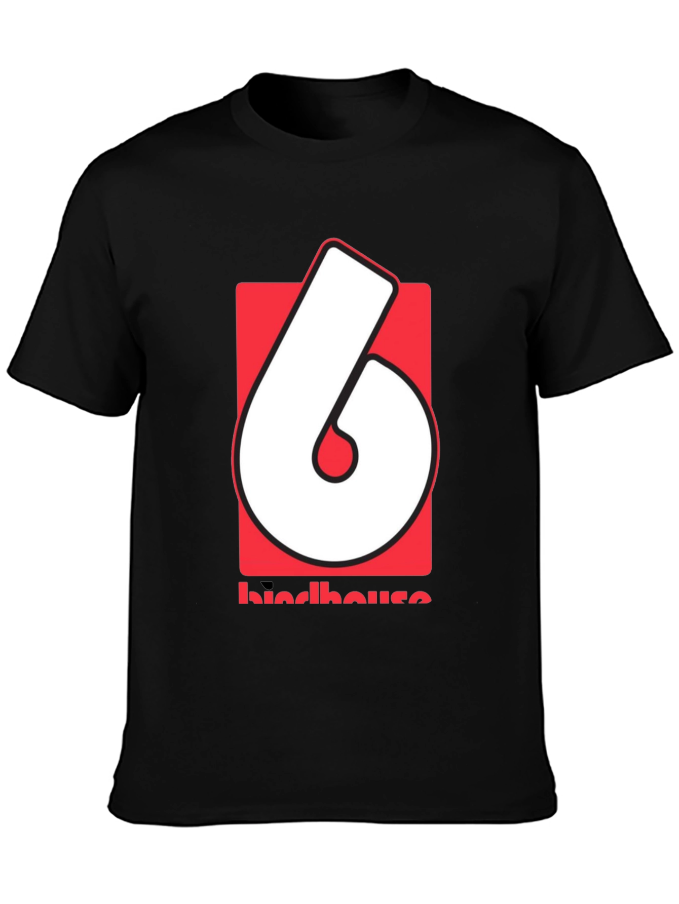 Retro Birdhouse Logo Graphic Tee - Black