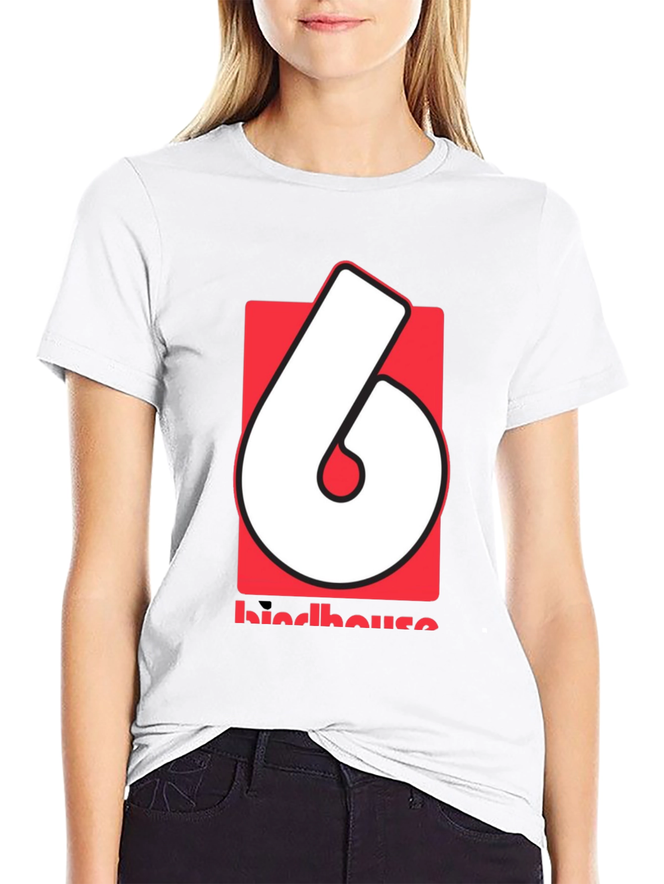 Retro Birdhouse Logo Graphic Tee - Black