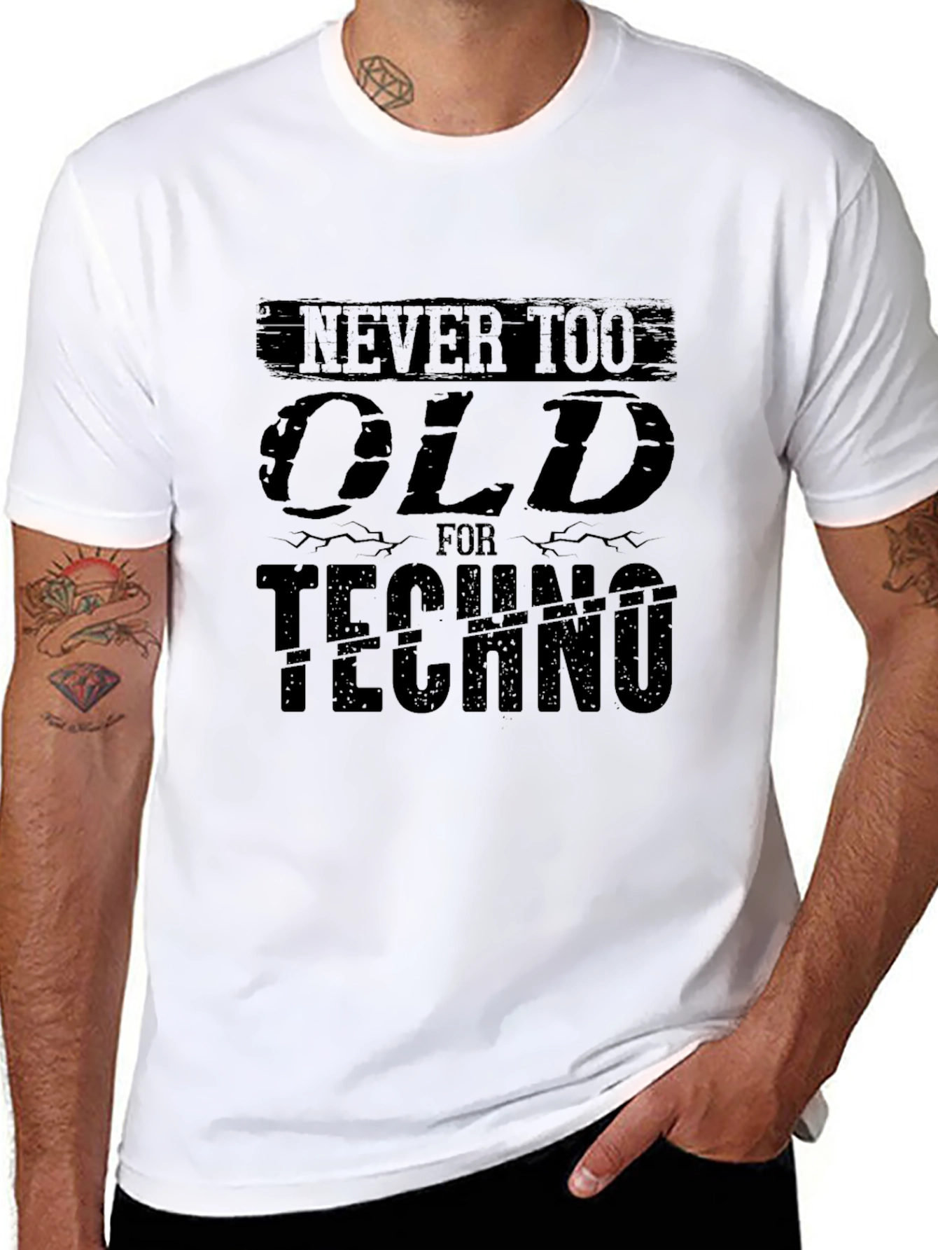 Never Too Old For Techno Graphic T-Shirt