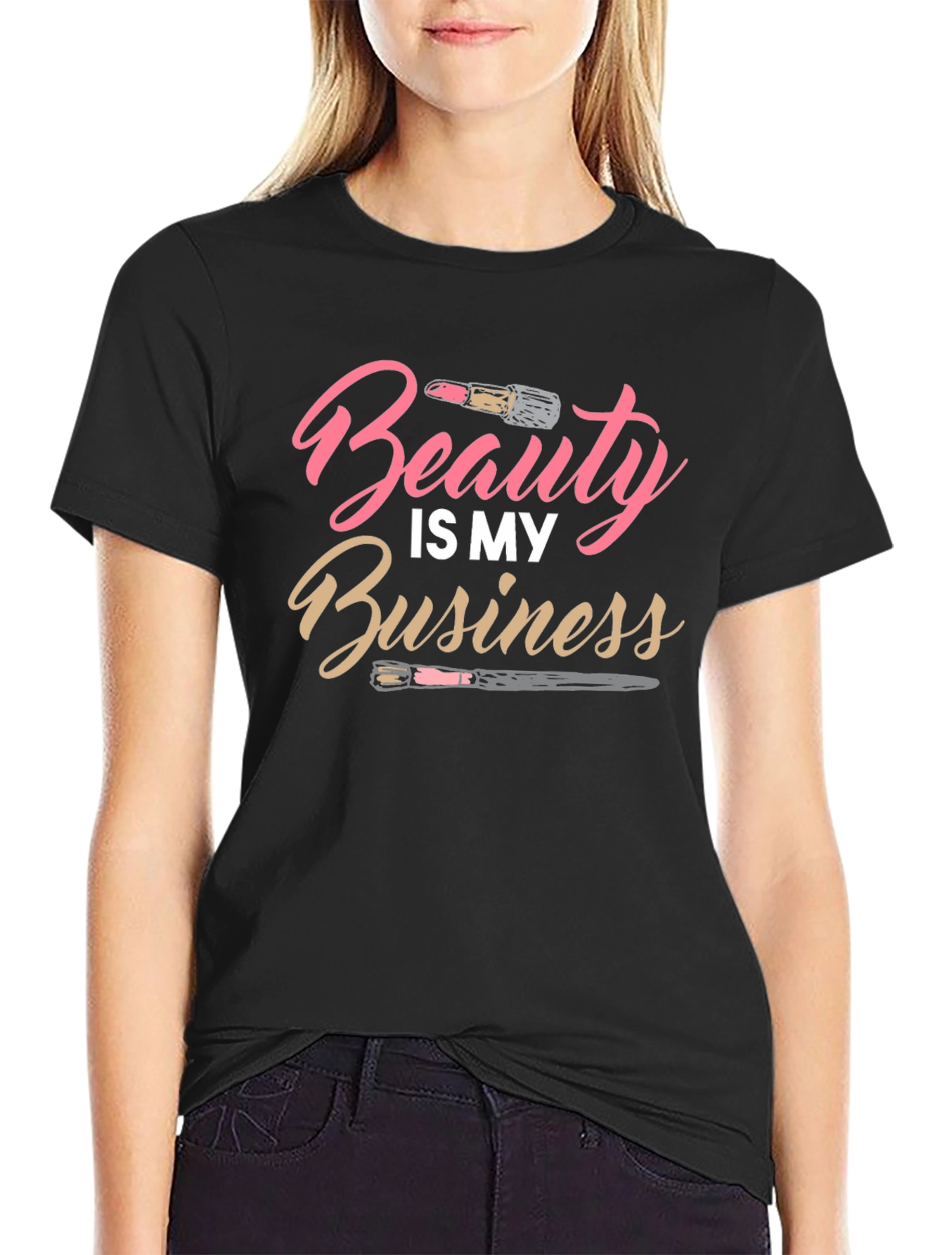 Beauty is My Business Black Graphic T-Shirt