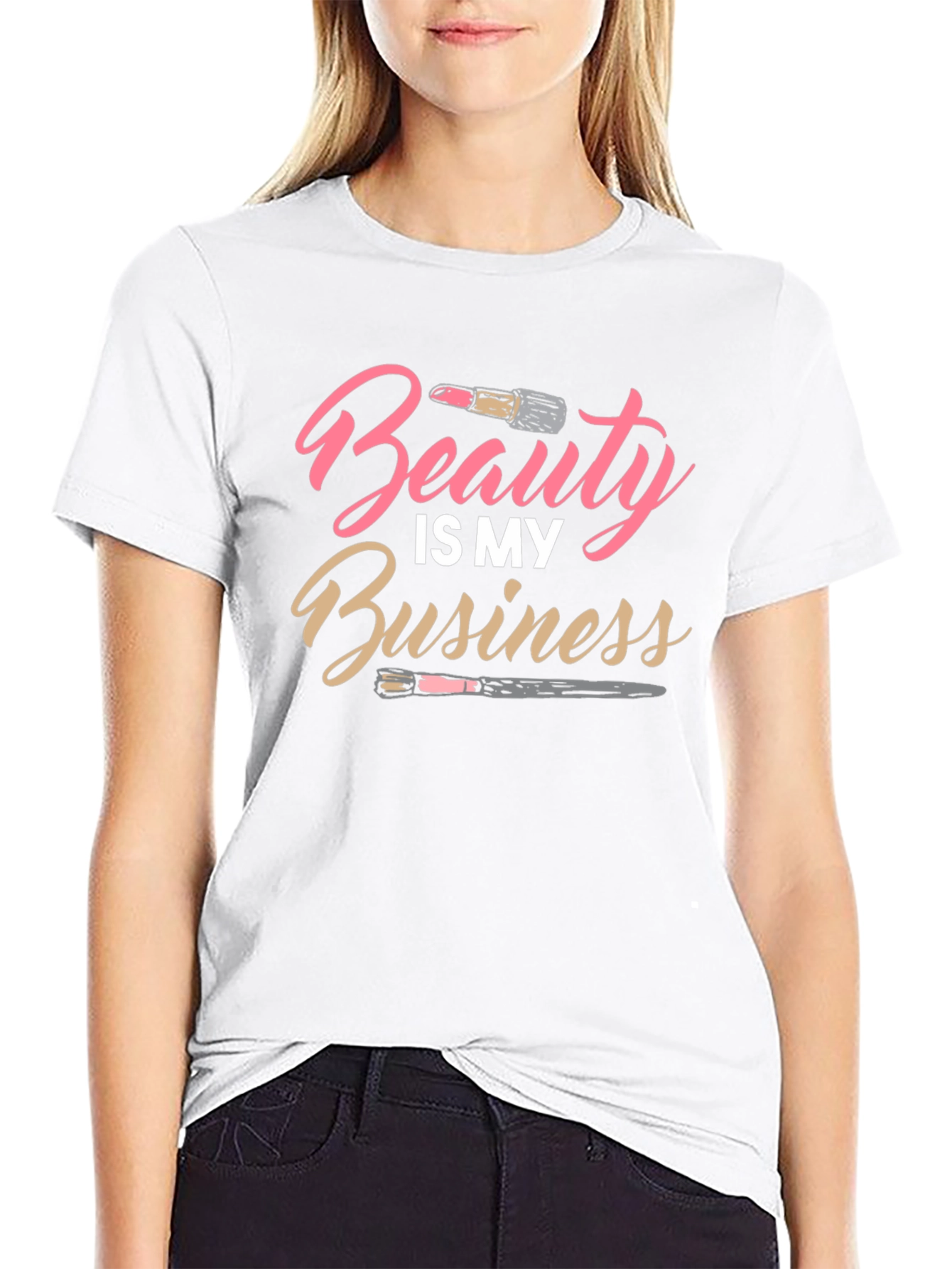 Beauty is My Business Black Graphic T-Shirt