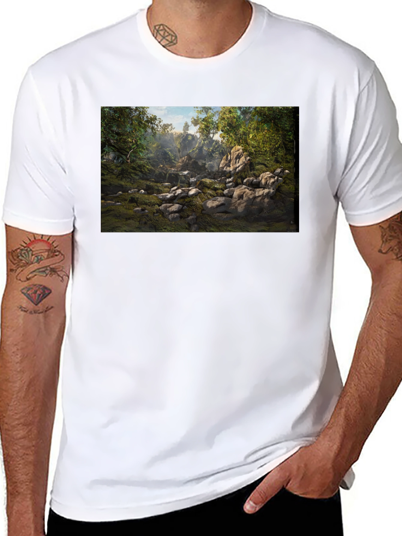 Forest Stream Graphic T-Shirt