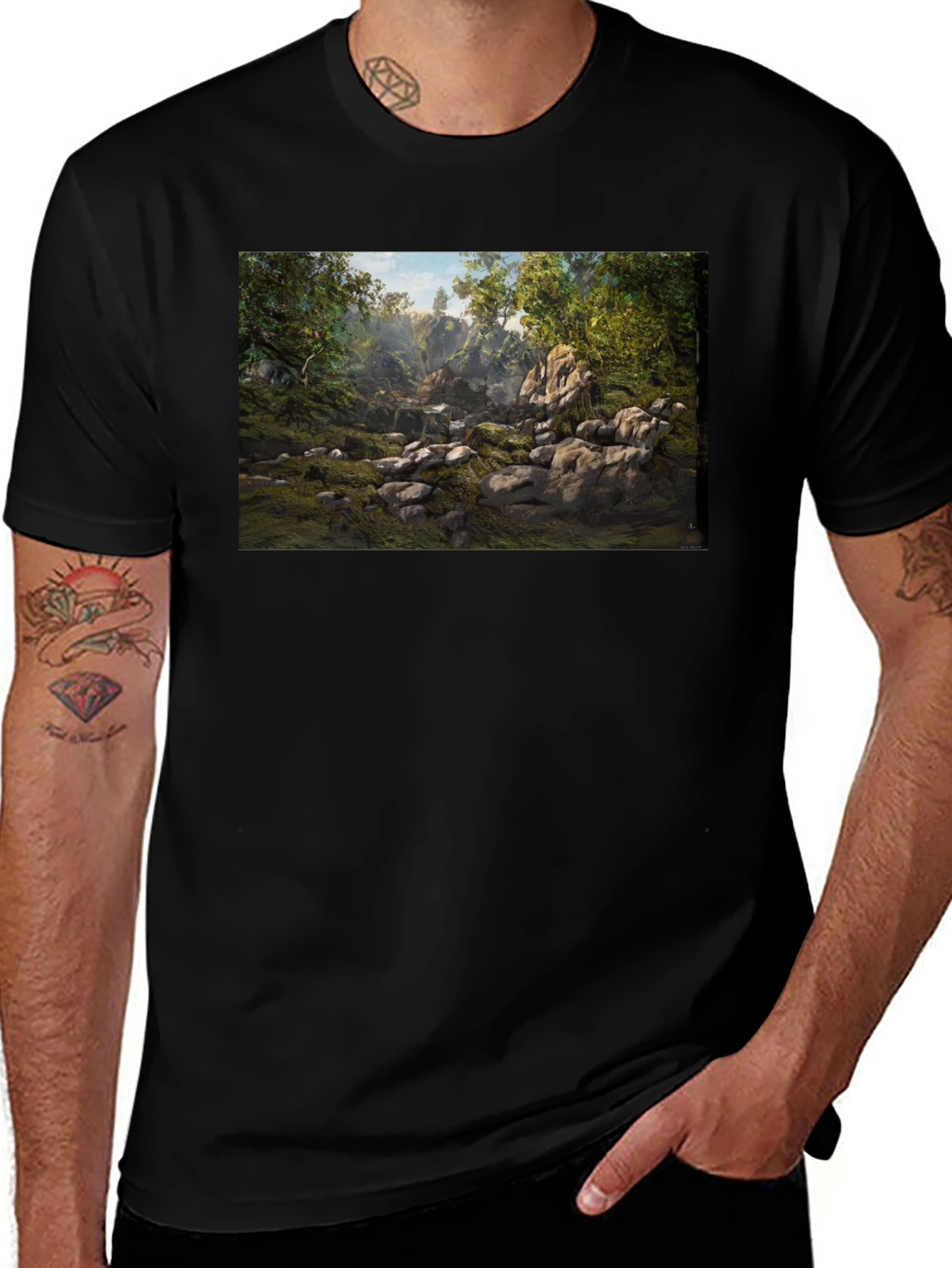 Forest Stream Graphic T-Shirt