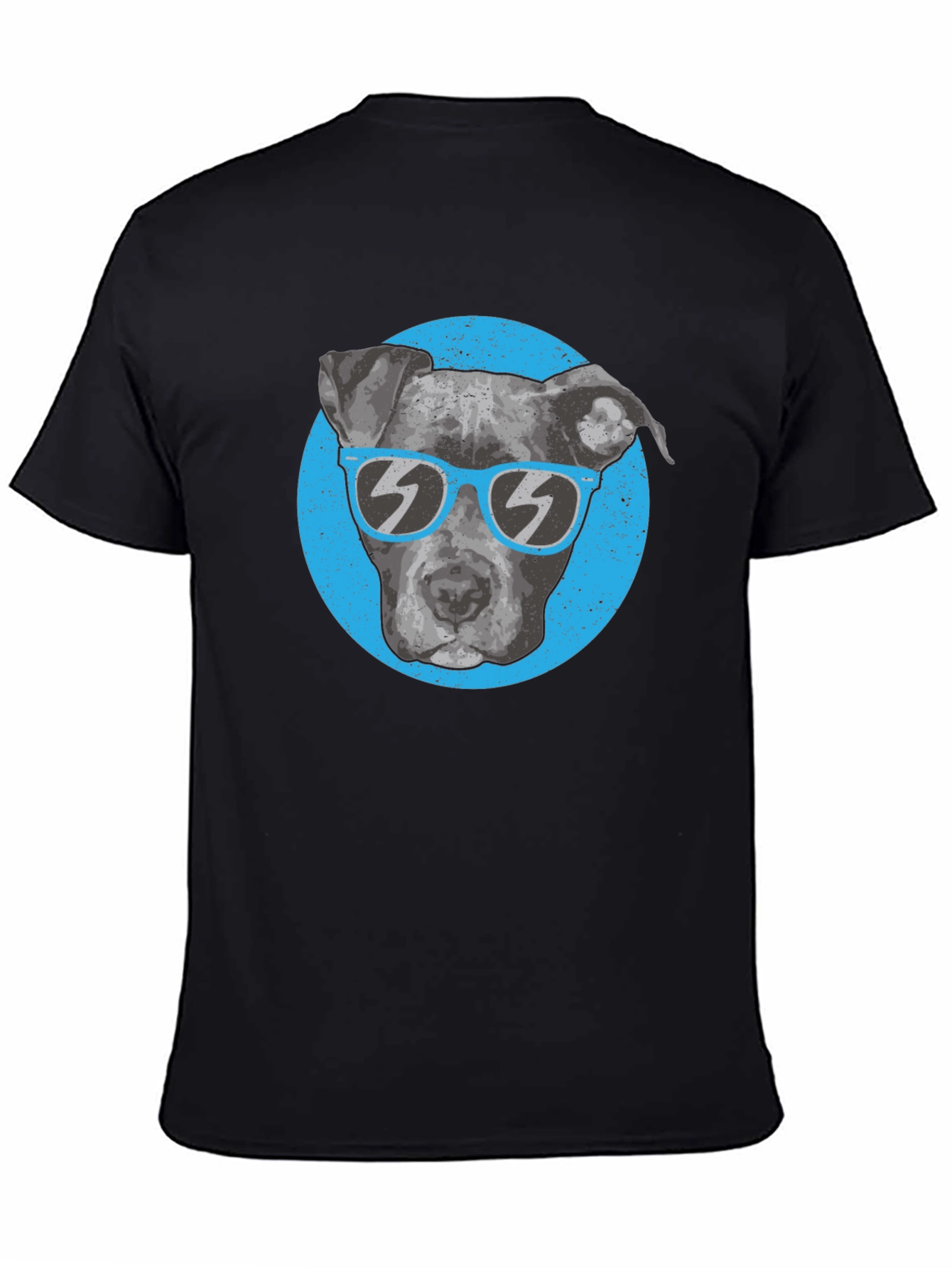 Cool Dog Graphic T-Shirt - Pitbull with Sunglasses