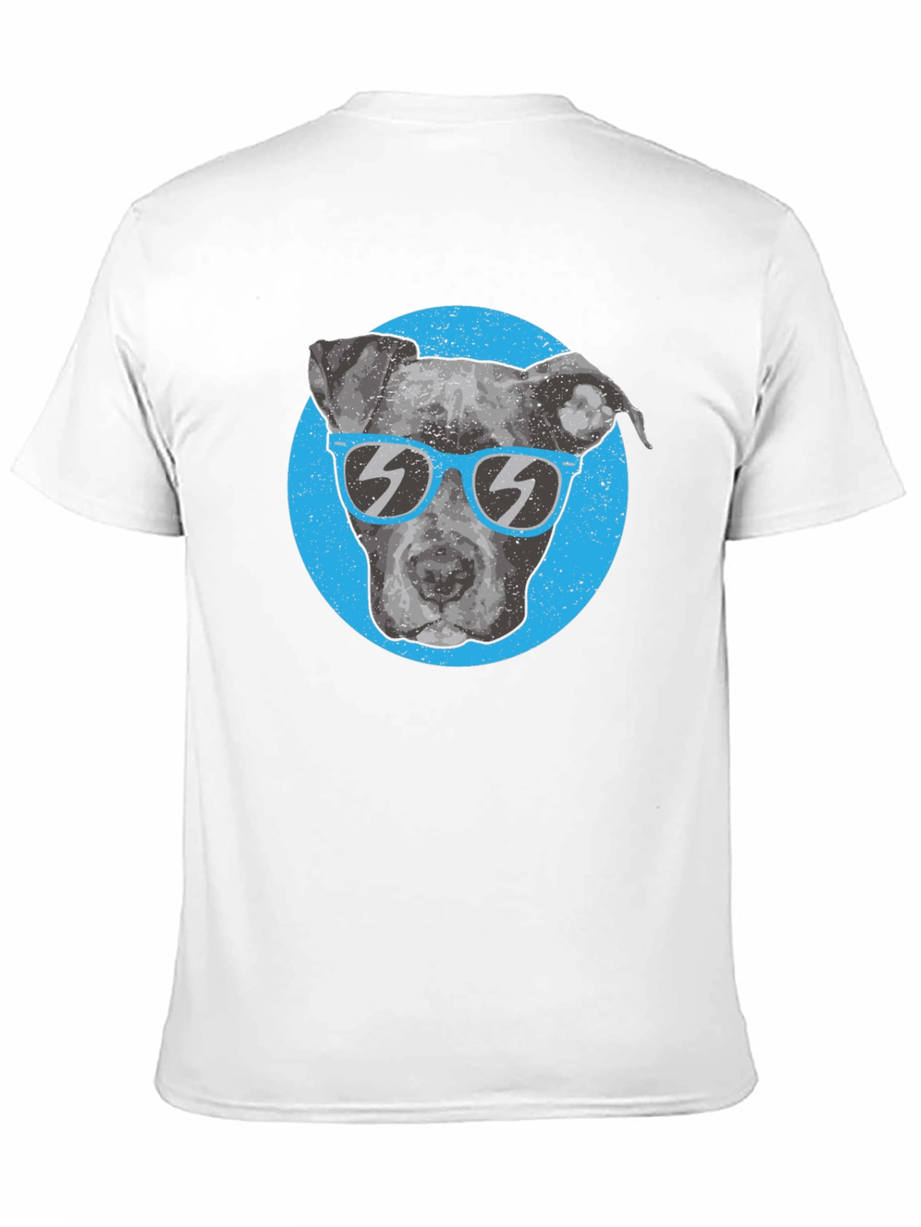 Cool Dog Graphic T-Shirt - Pitbull with Sunglasses