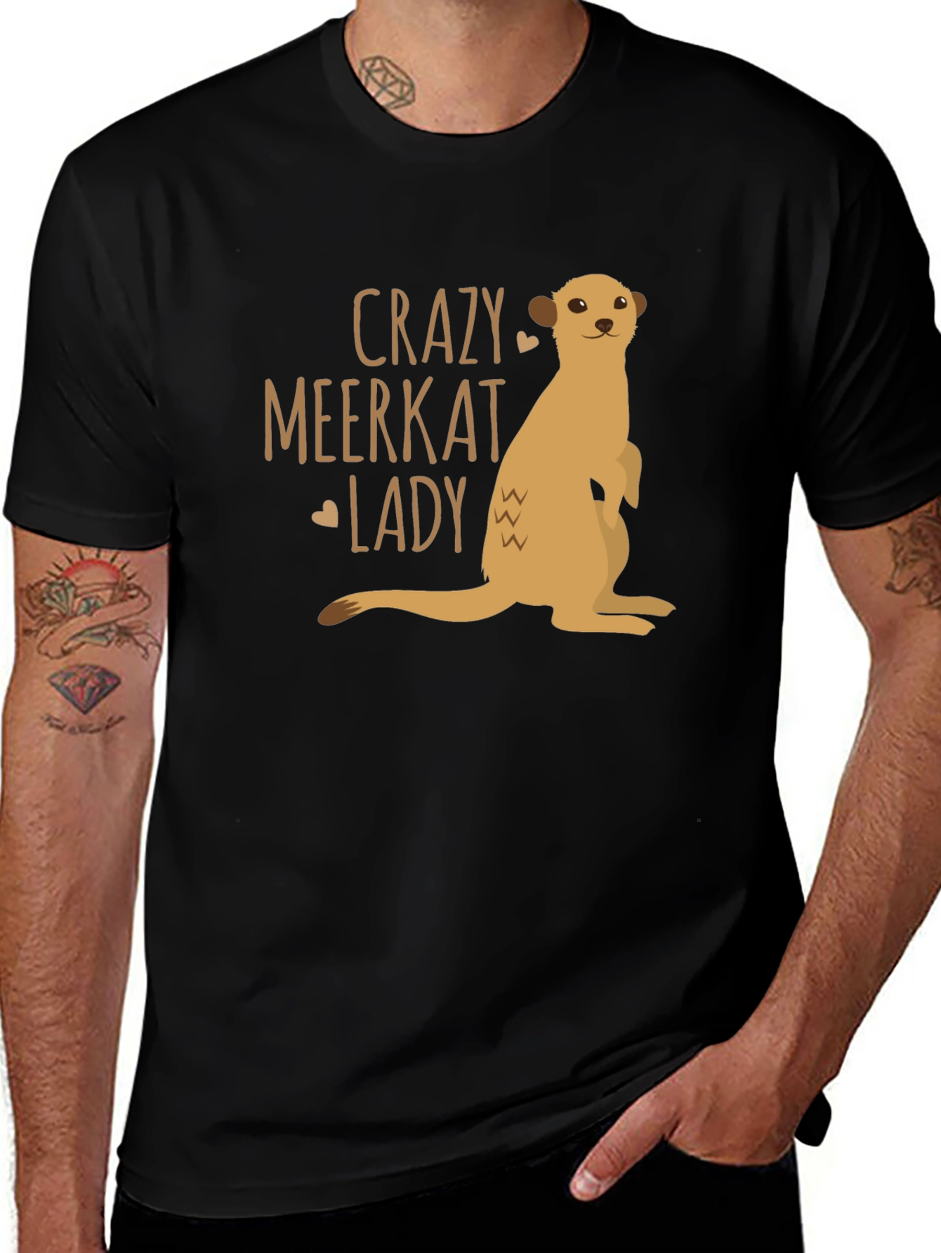 Crazy Meerkat Lady T-Shirt - Novelty Animal Lover Tee