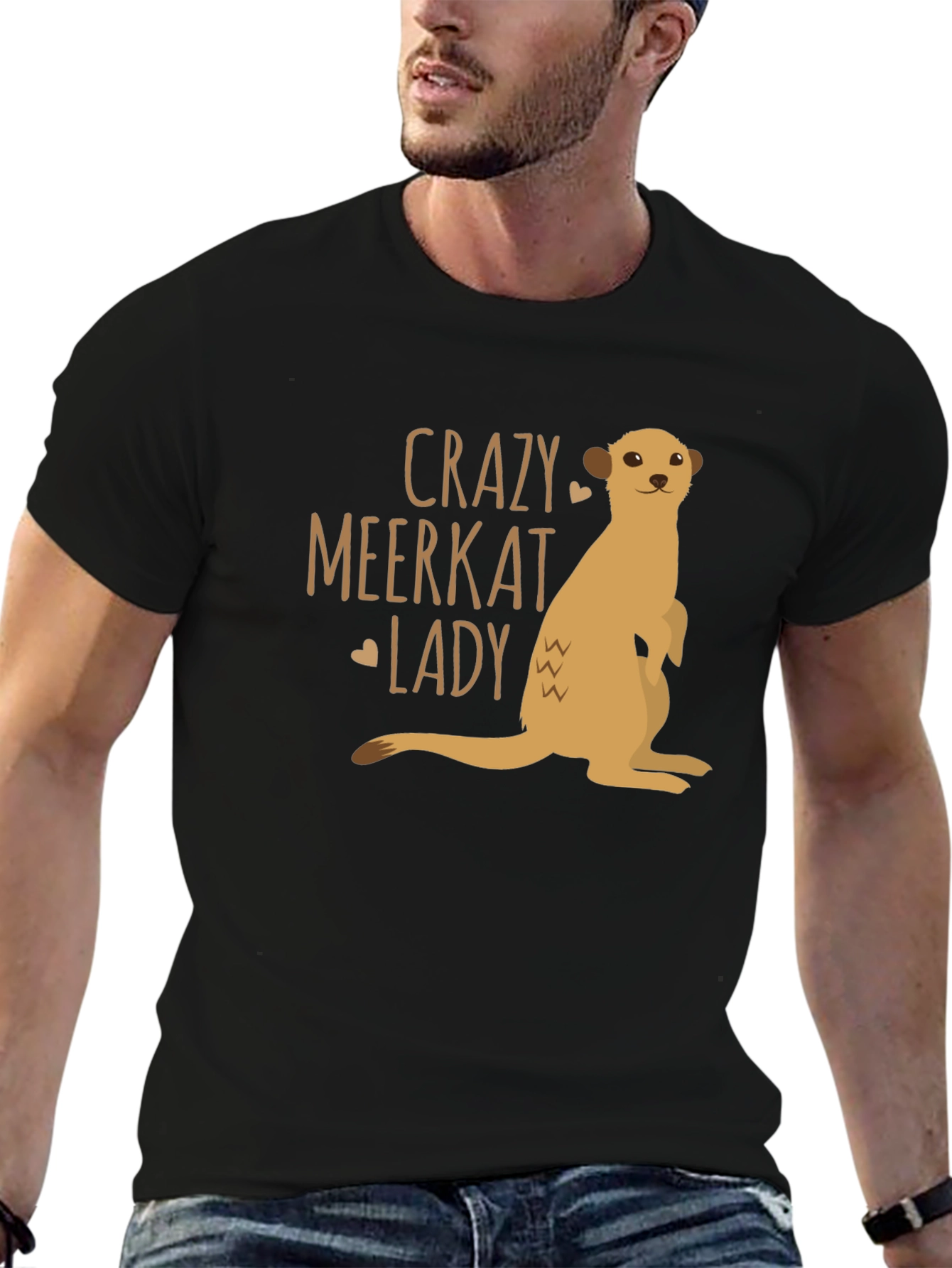 Crazy Meerkat Lady T-Shirt - Novelty Animal Lover Tee