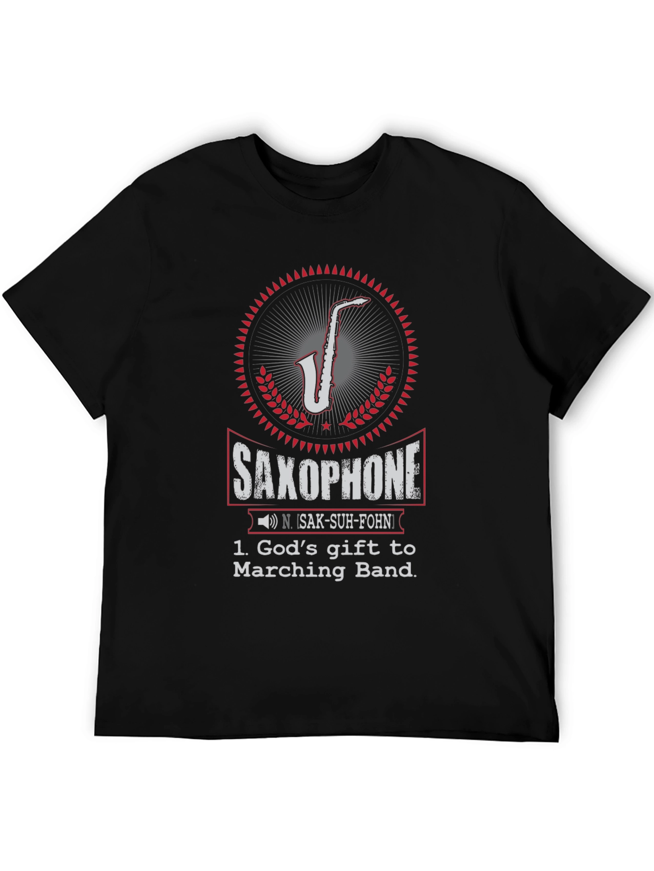 Saxophone Gods Gift T-Shirt Music Lover Tee