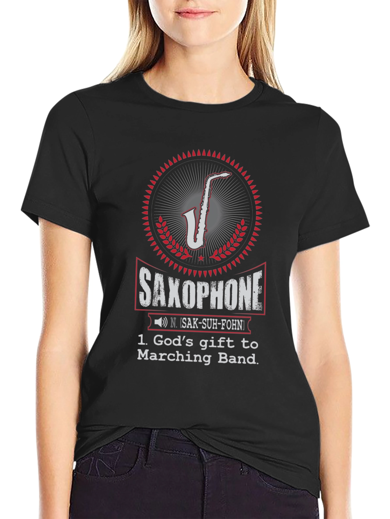 Saxophone Gods Gift T-Shirt Music Lover Tee