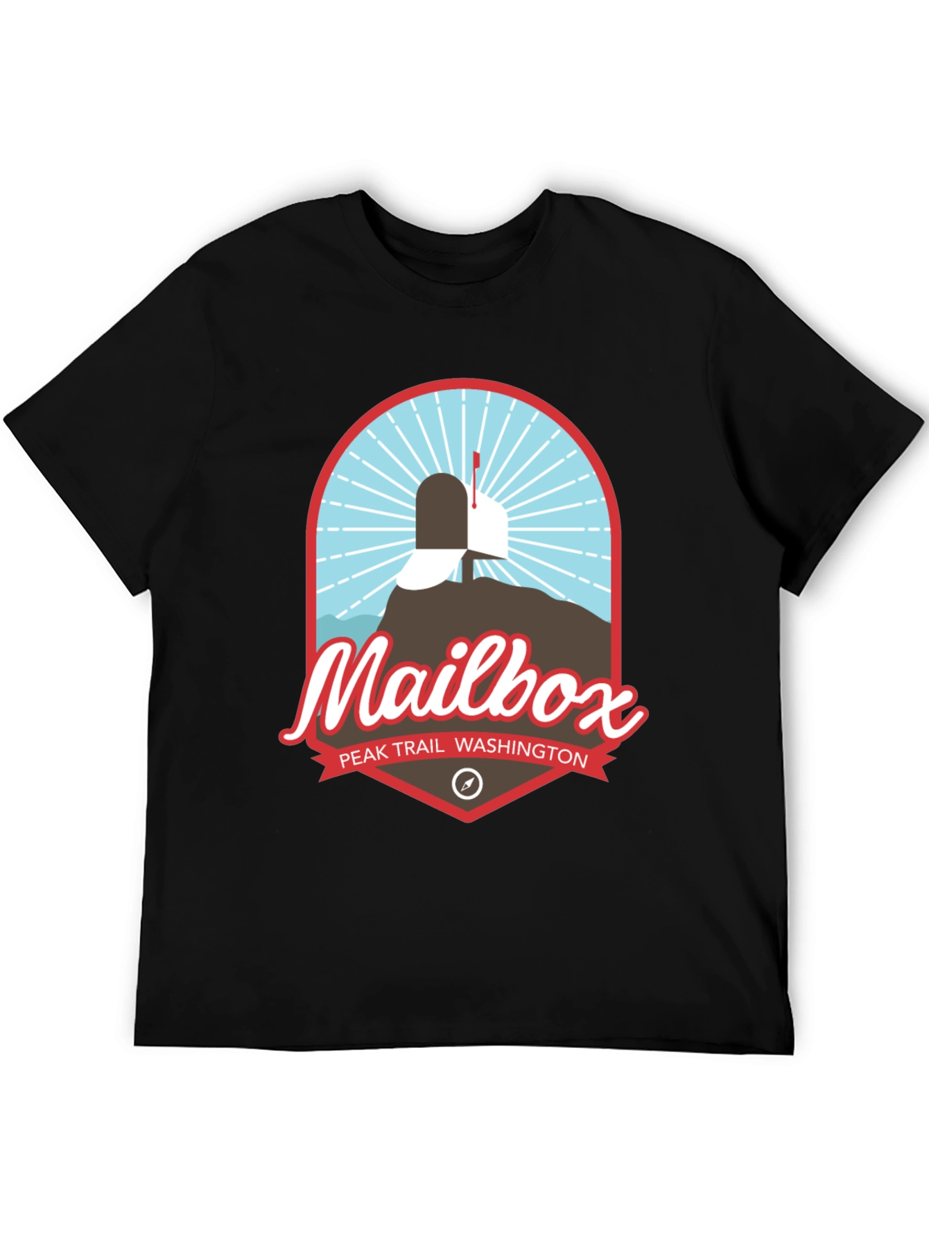 Mailbox Peak Trail Washington Black T-Shirt