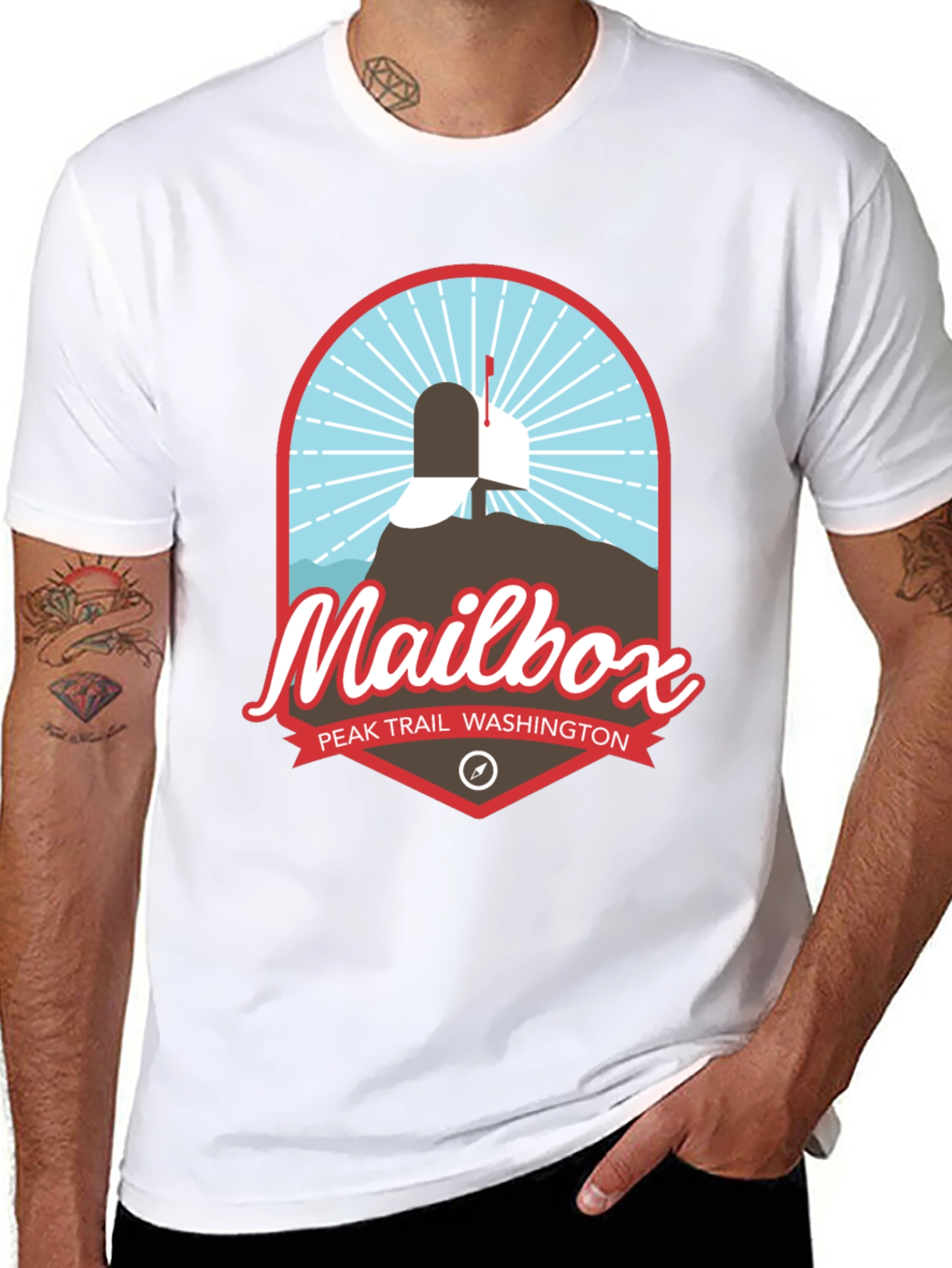 Mailbox Peak Trail Washington Black T-Shirt
