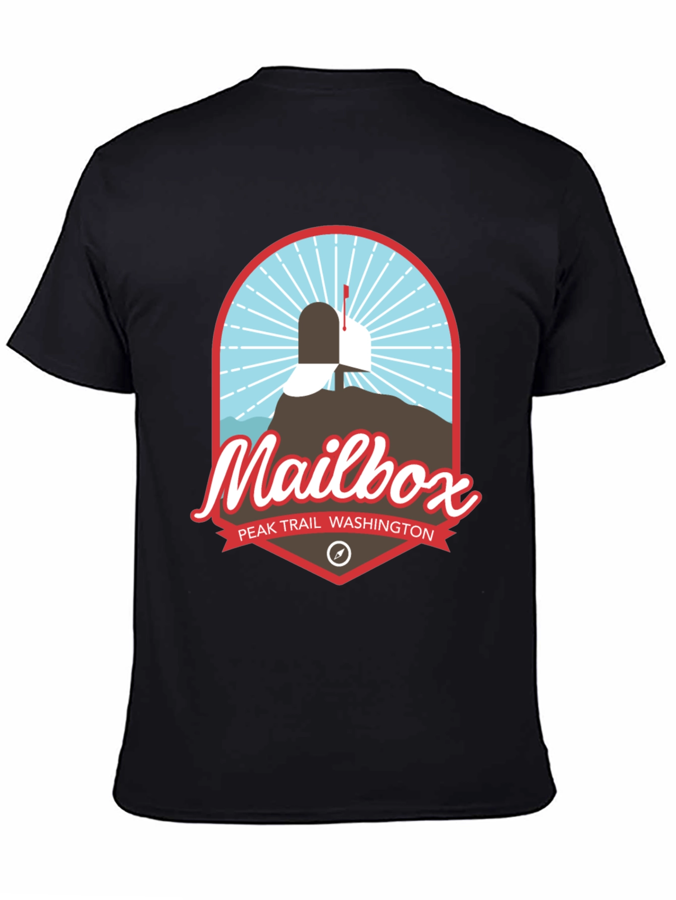 Mailbox Peak Trail Washington Black T-Shirt