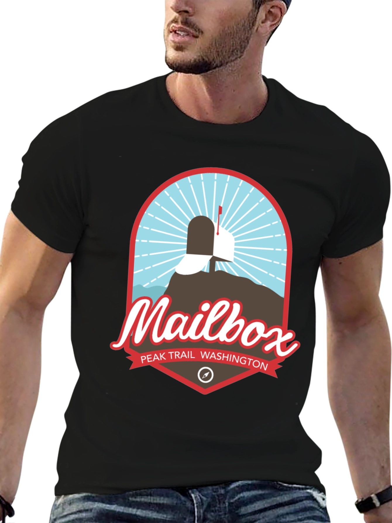 Mailbox Peak Trail Washington Black T-Shirt