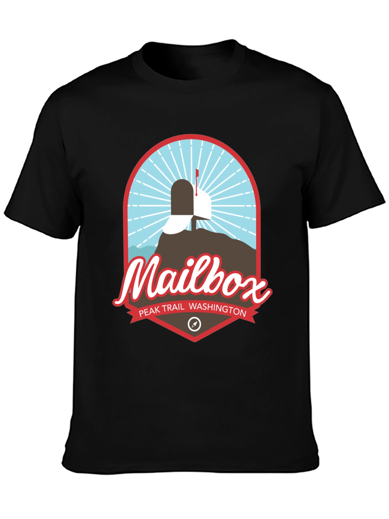 Mailbox Peak Trail Washington Black T-Shirt
