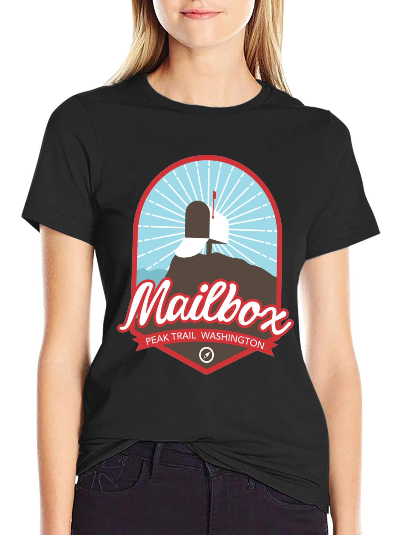 Mailbox Peak Trail Washington Black T-Shirt