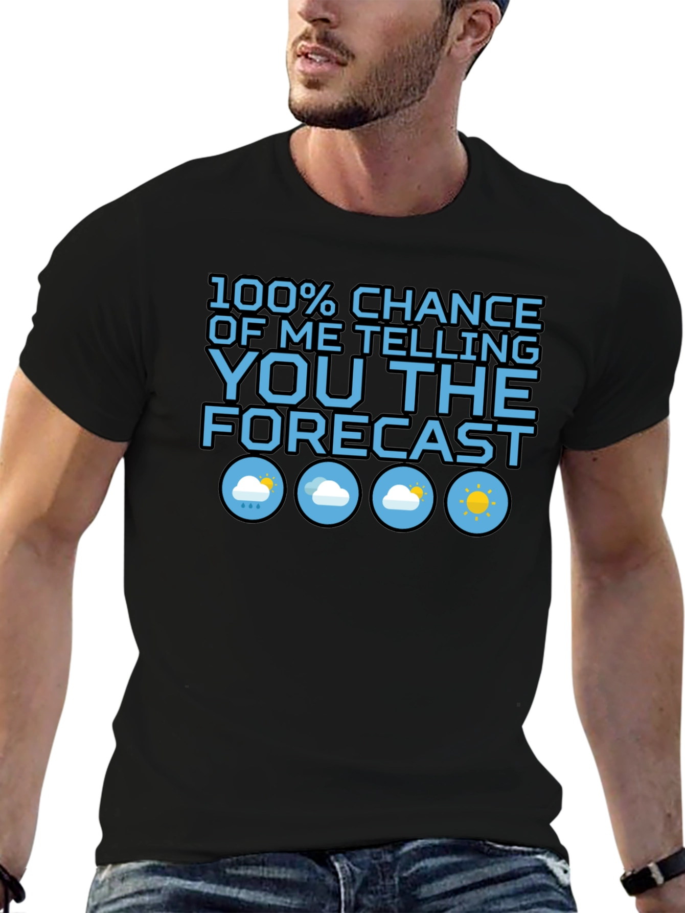 Funny Weather Forecast Graphic T-Shirt