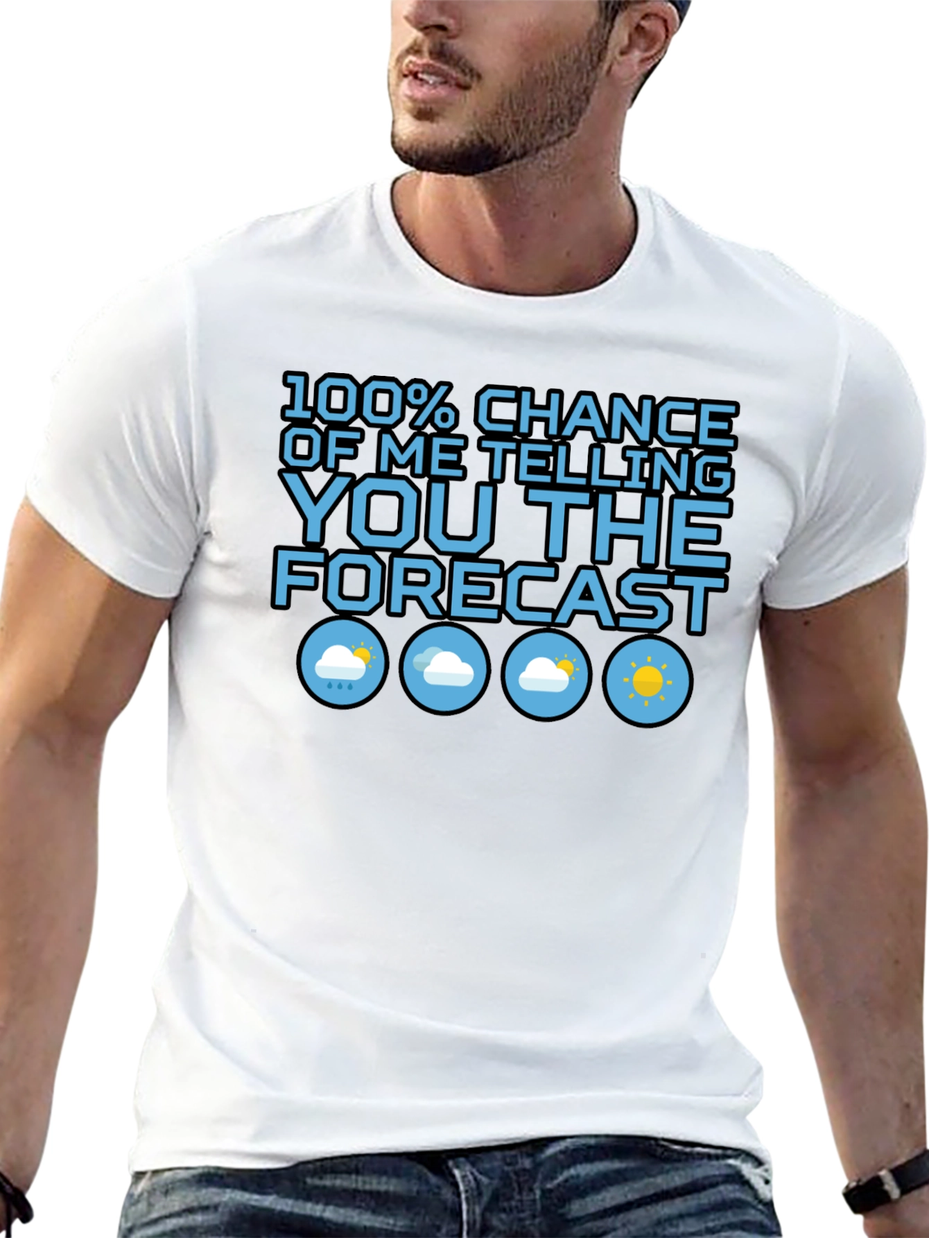 Funny Weather Forecast Graphic T-Shirt
