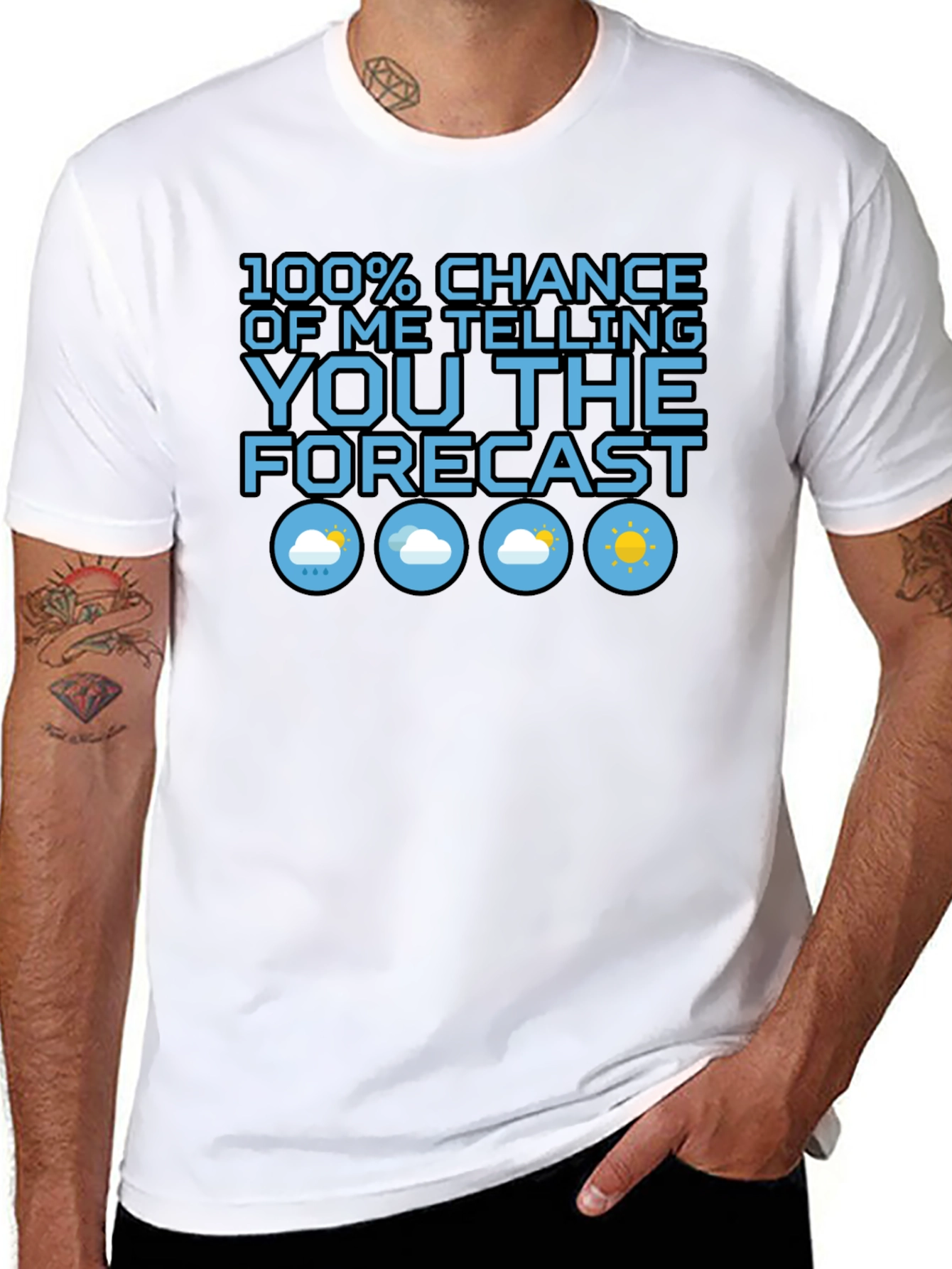 Funny Weather Forecast Graphic T-Shirt