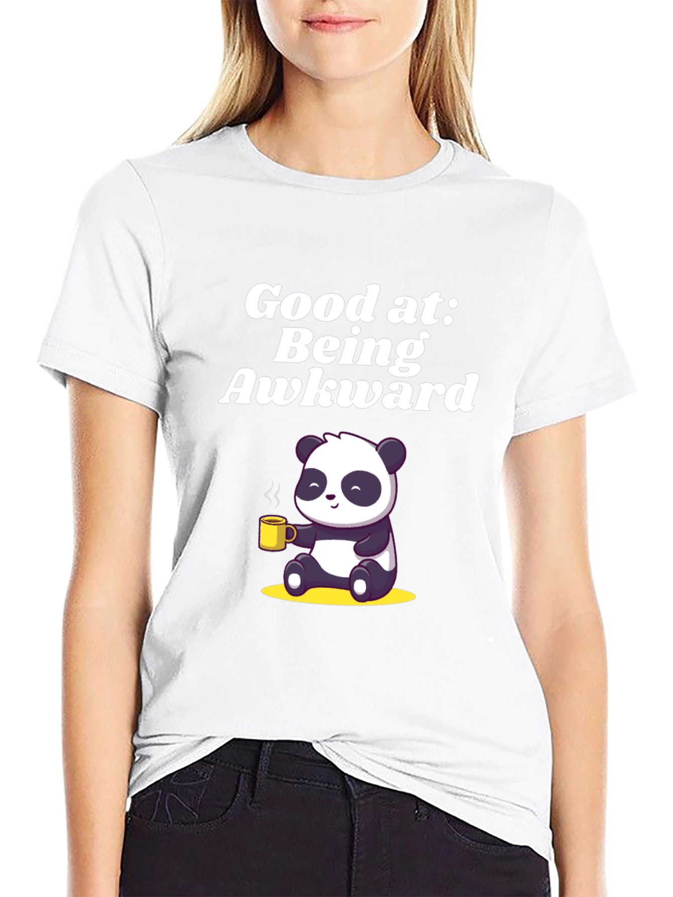 Awkward Panda Graphic T-Shirt
