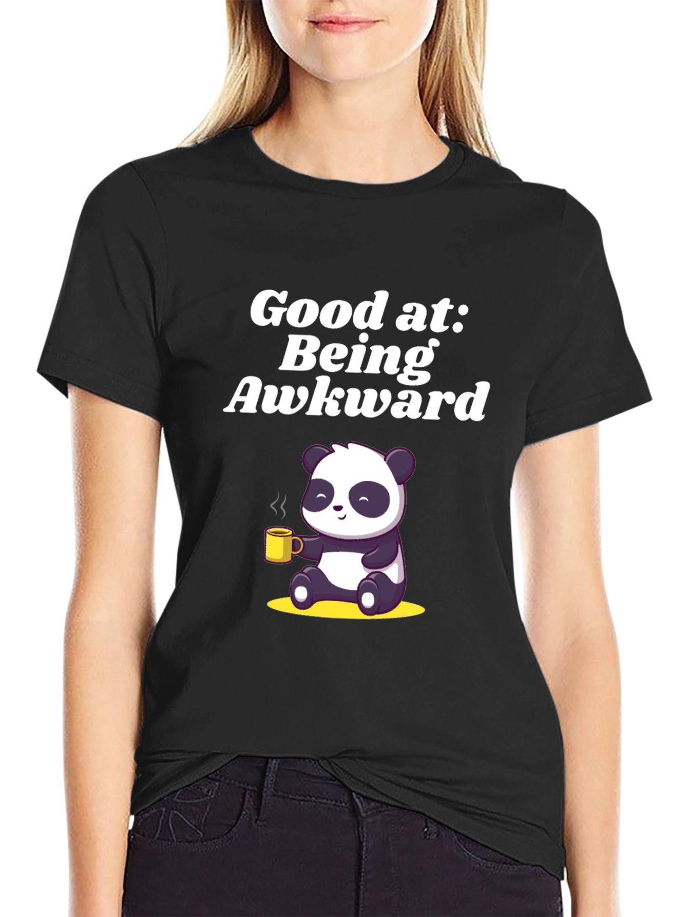 Awkward Panda Graphic T-Shirt