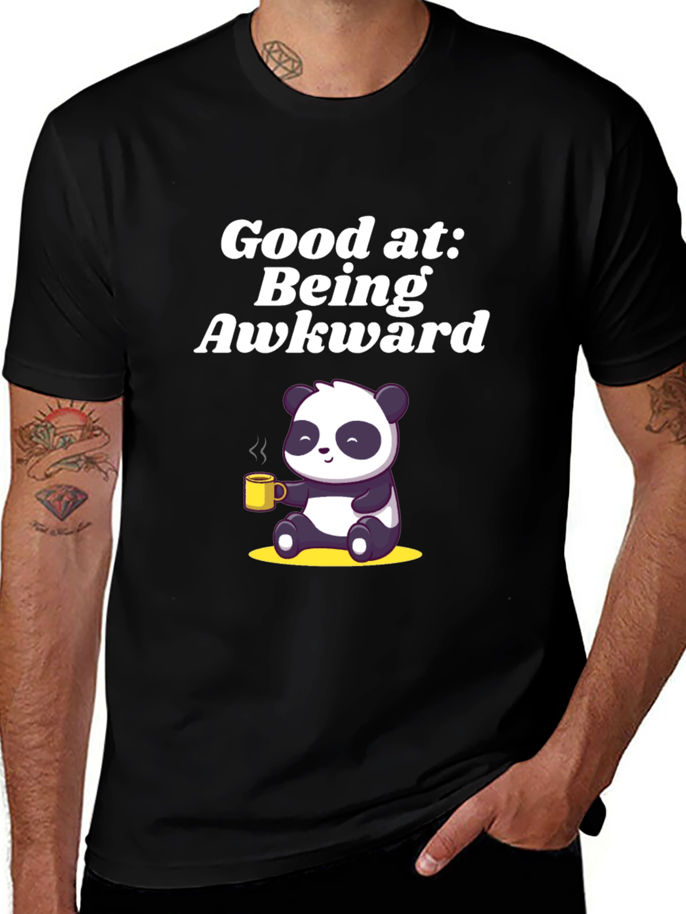 Awkward Panda Graphic T-Shirt
