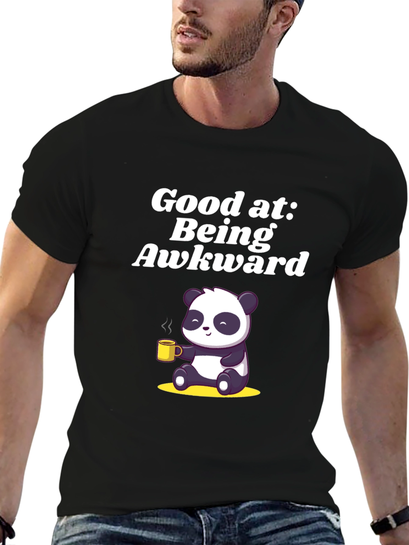 Awkward Panda Graphic T-Shirt