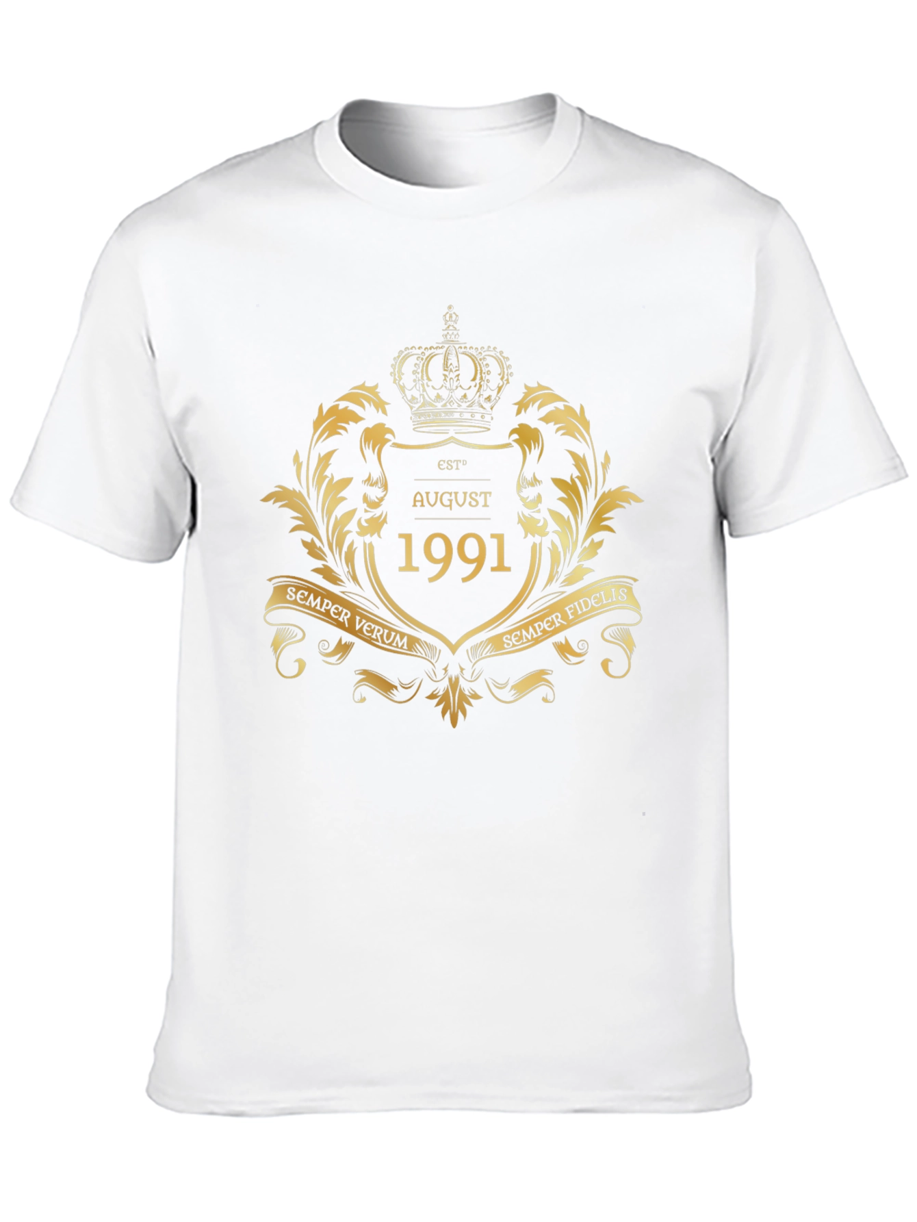 August 1991 Crest T-Shirt - Birthday Gift Tee