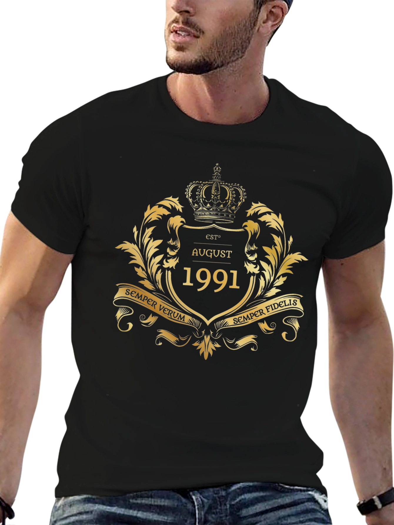 August 1991 Crest T-Shirt - Birthday Gift Tee