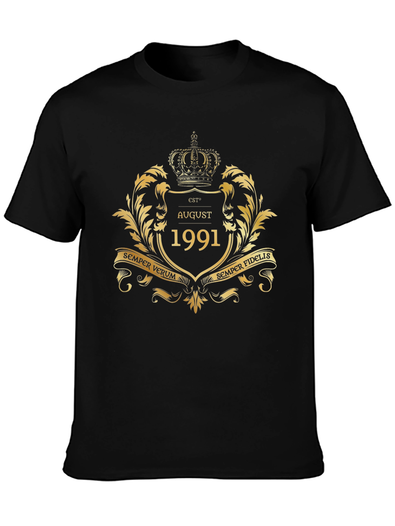 August 1991 Crest T-Shirt - Birthday Gift Tee