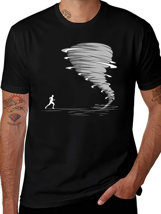 Tornado Chaser Graphic Tee - Black Cotton