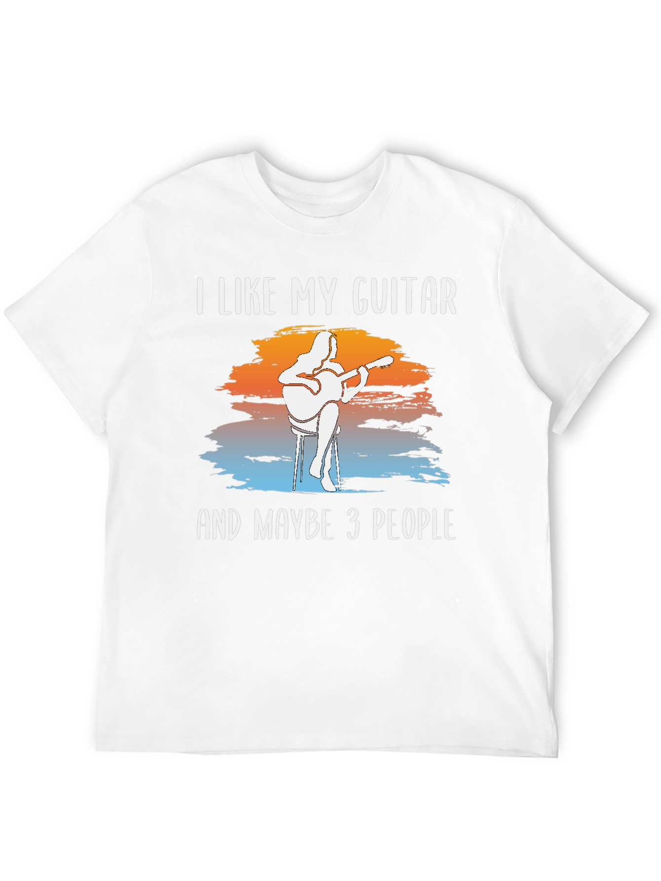 Guitar & People Graphic T-Shirt