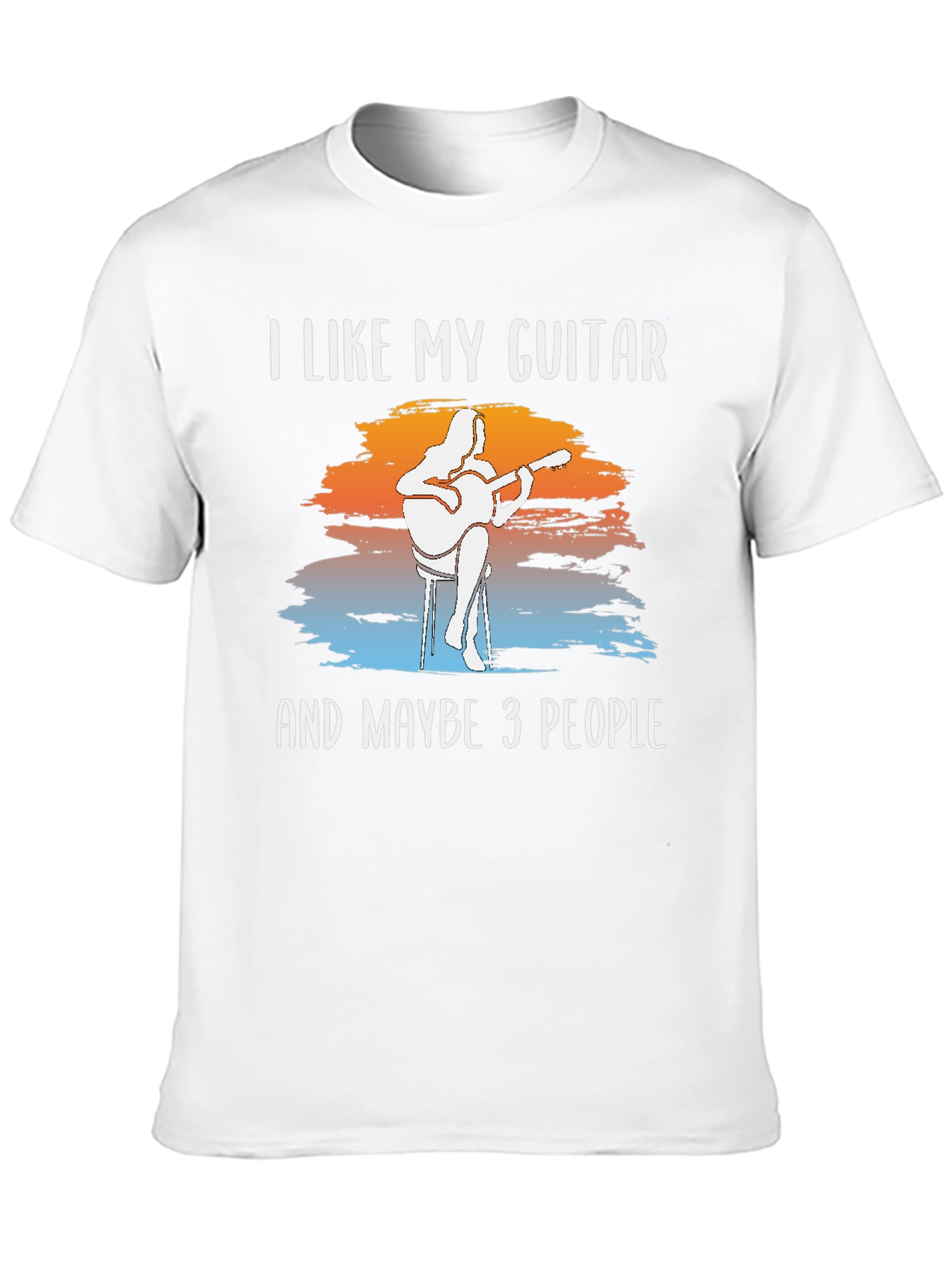 Guitar & People Graphic T-Shirt