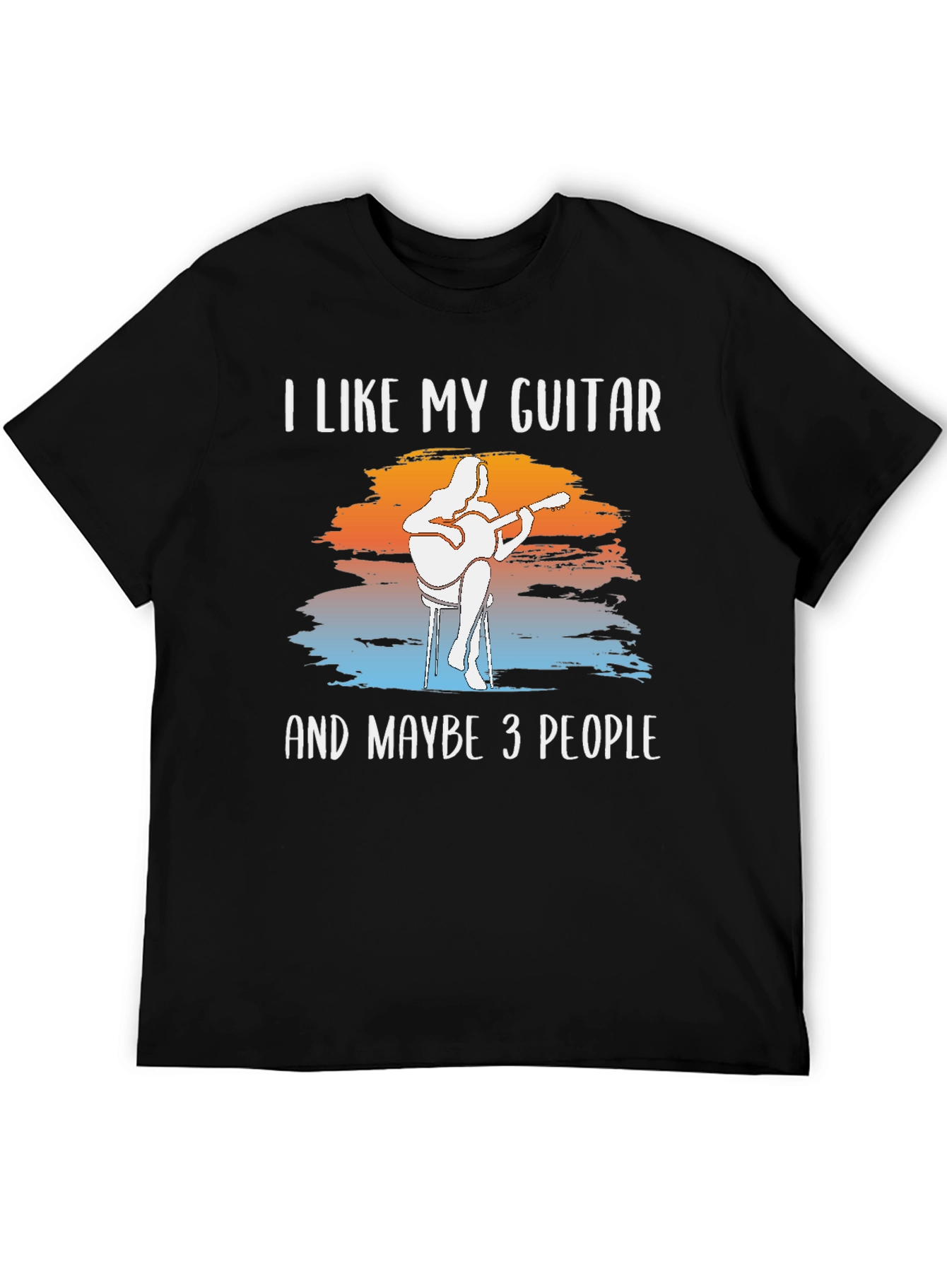 Guitar & People Graphic T-Shirt