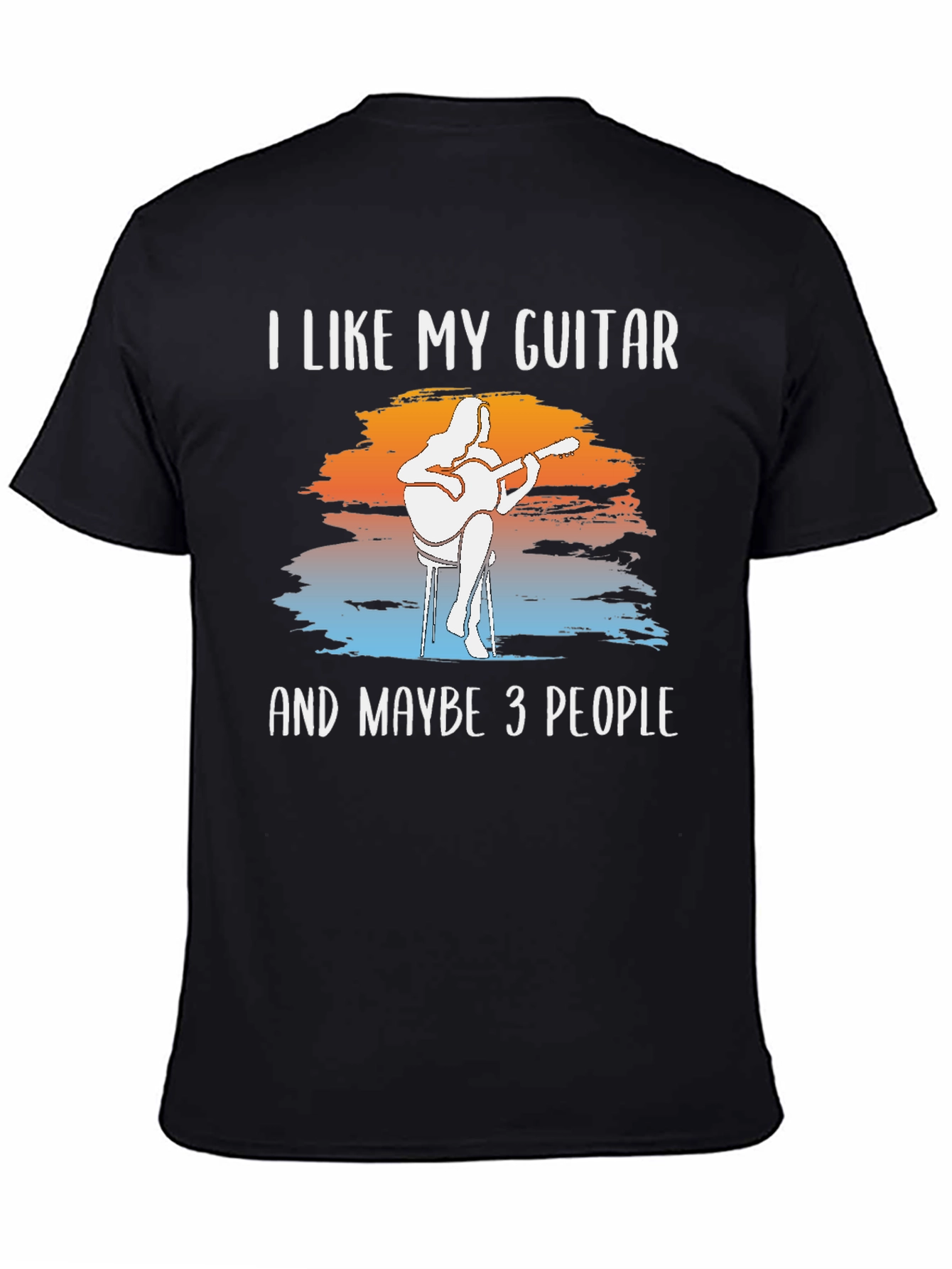 Guitar & People Graphic T-Shirt