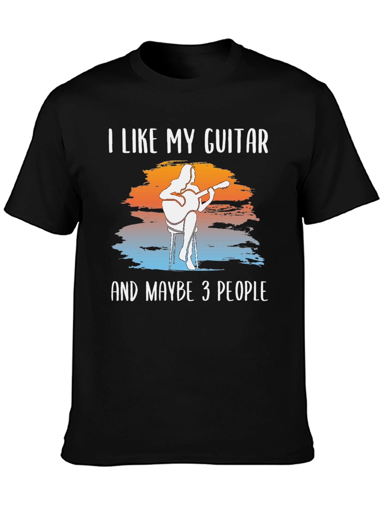 Guitar & People Graphic T-Shirt