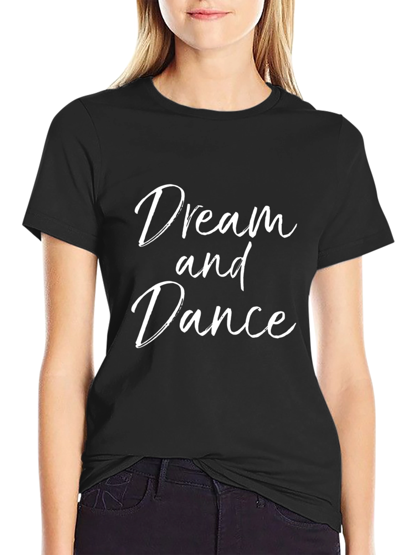 Dream and Dance Black Graphic Tee