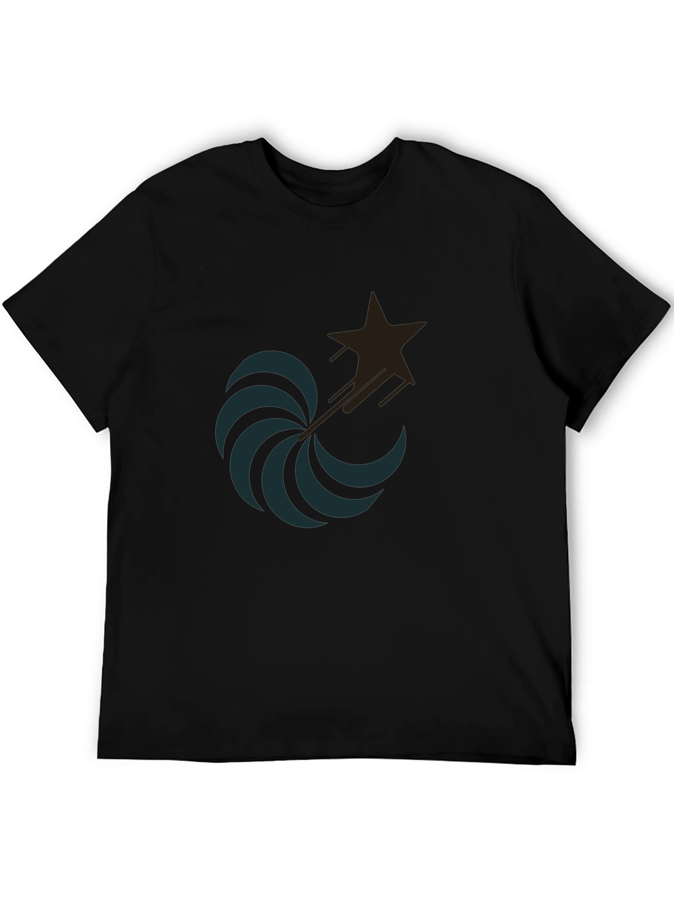 Stylish Black T-Shirt with Unique Star Graphic