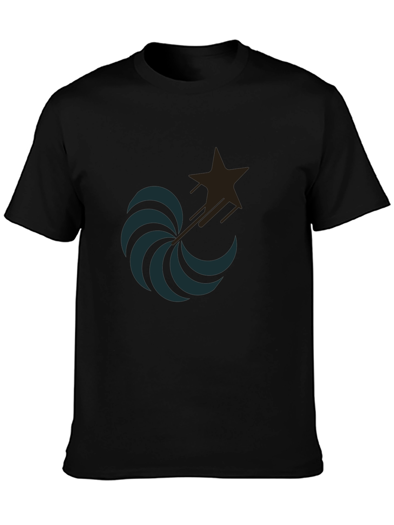 Stylish Black T-Shirt with Unique Star Graphic