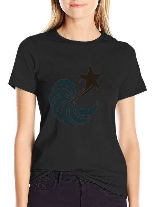Stylish Black T-Shirt with Unique Star Graphic