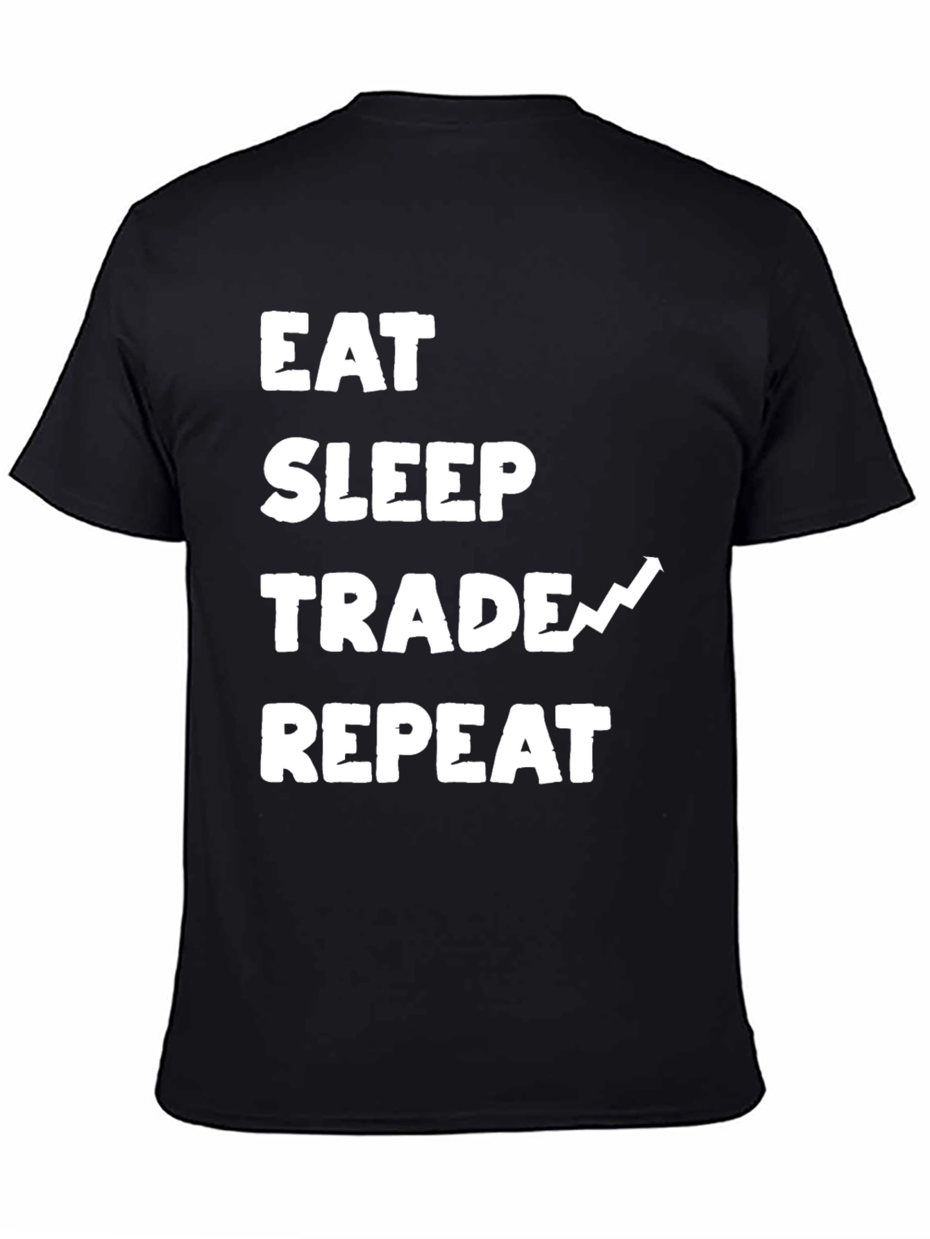 Eat Sleep Trade Repeat Black Graphic Tee