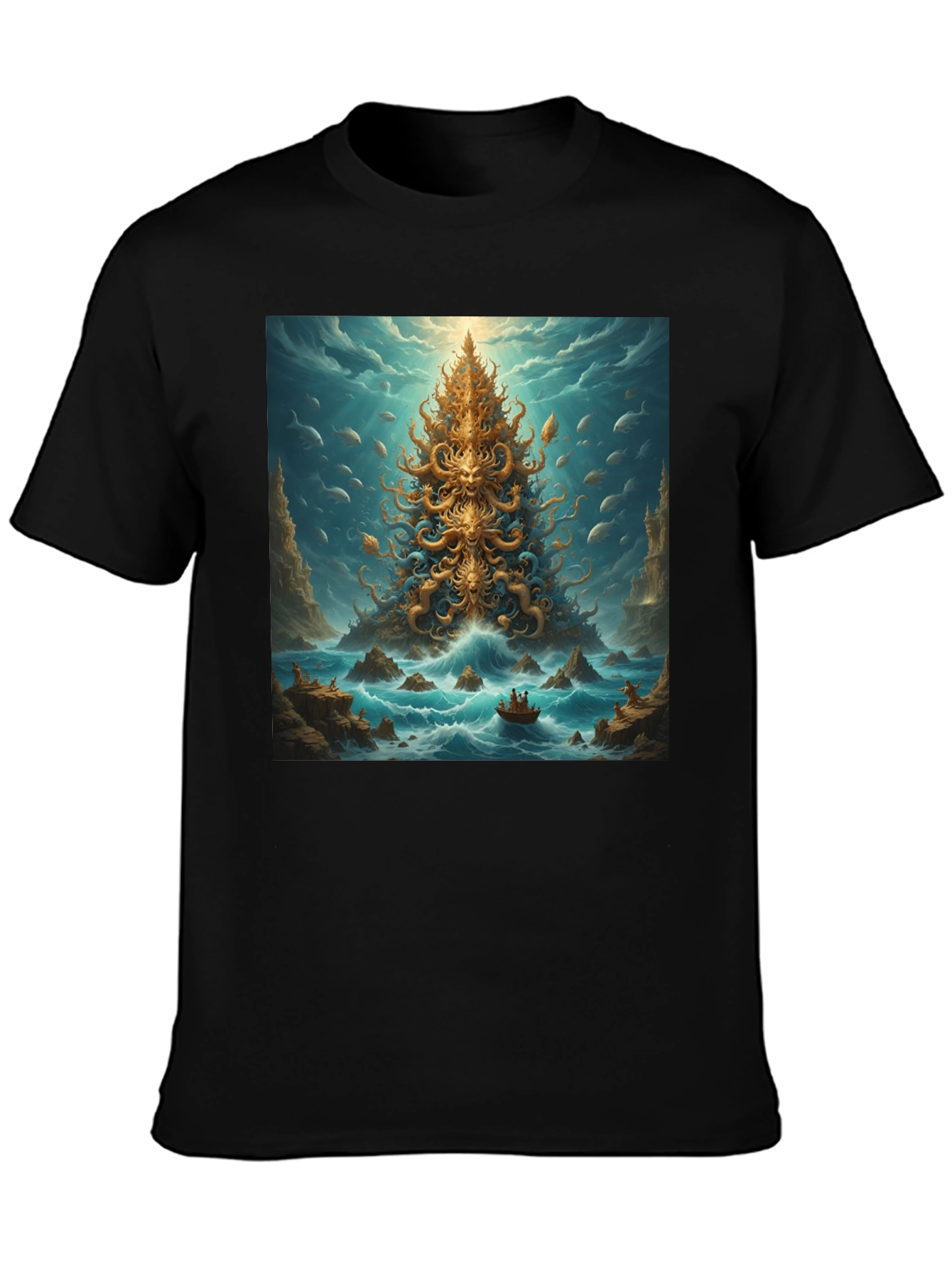 Tentacle Tree Island Graphic Tee - Unique Art Shirt
