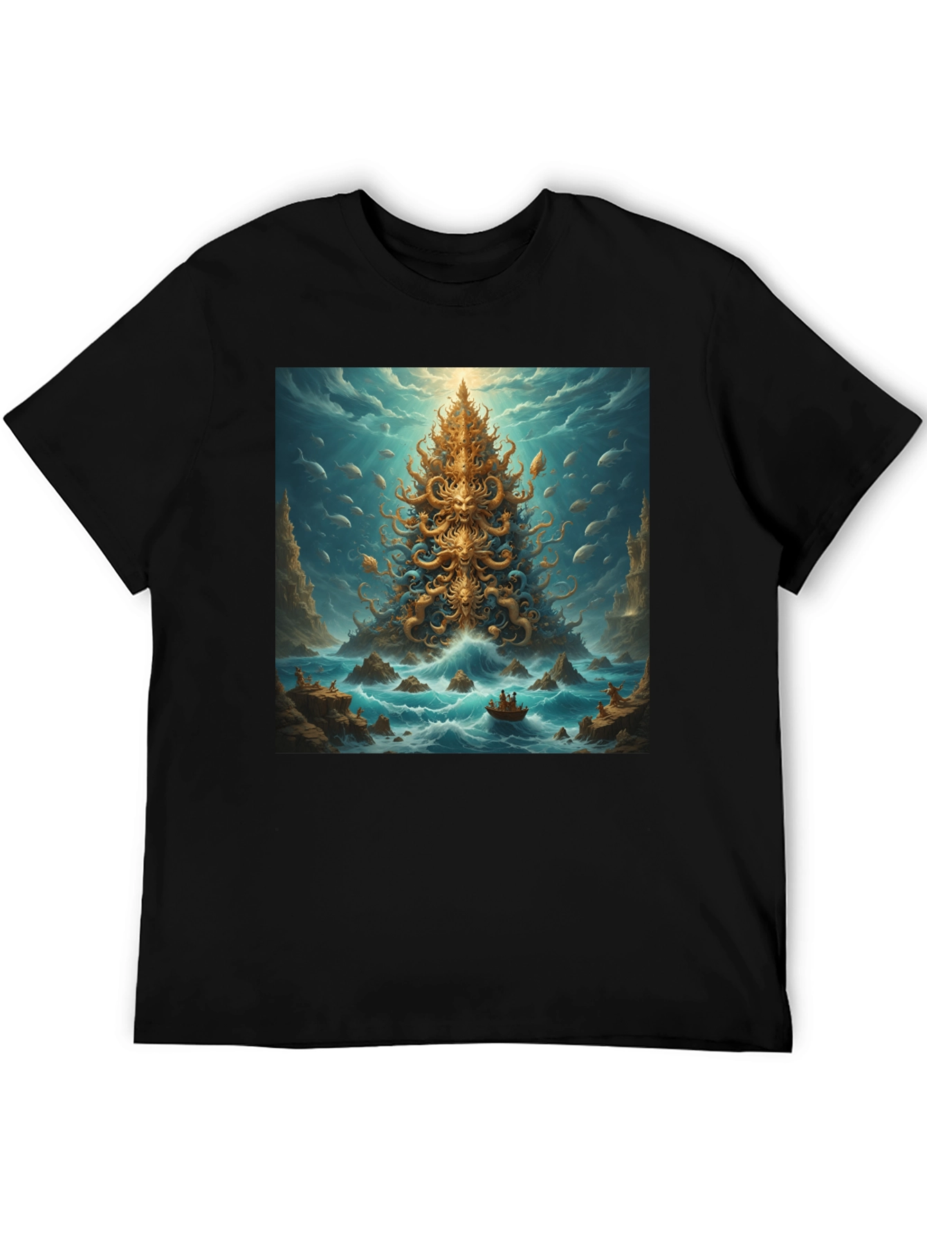 Tentacle Tree Island Graphic Tee - Unique Art Shirt
