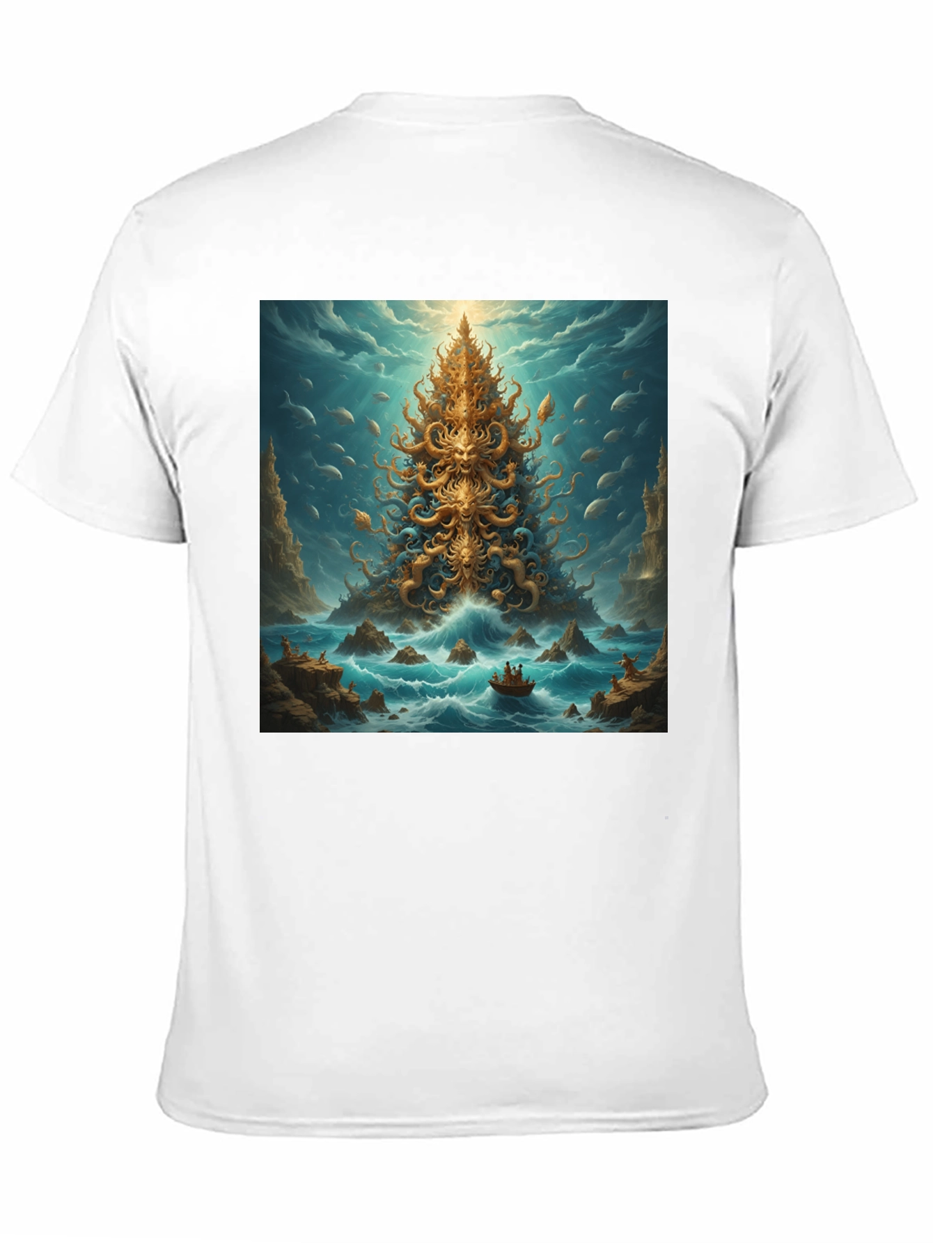 Tentacle Tree Island Graphic Tee - Unique Art Shirt