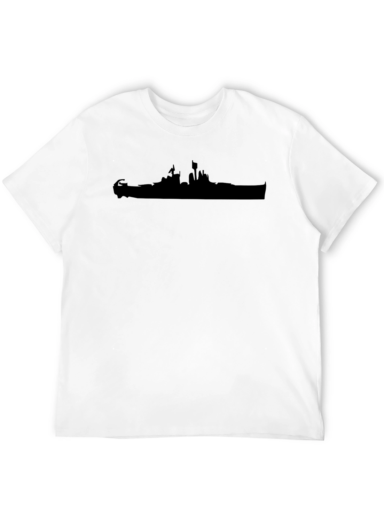 Black T-Shirt with Castle Silhouette