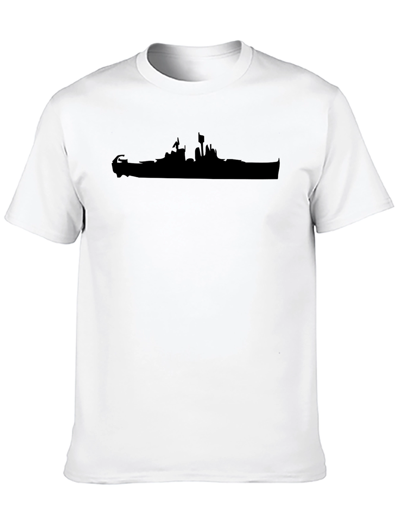Black T-Shirt with Castle Silhouette